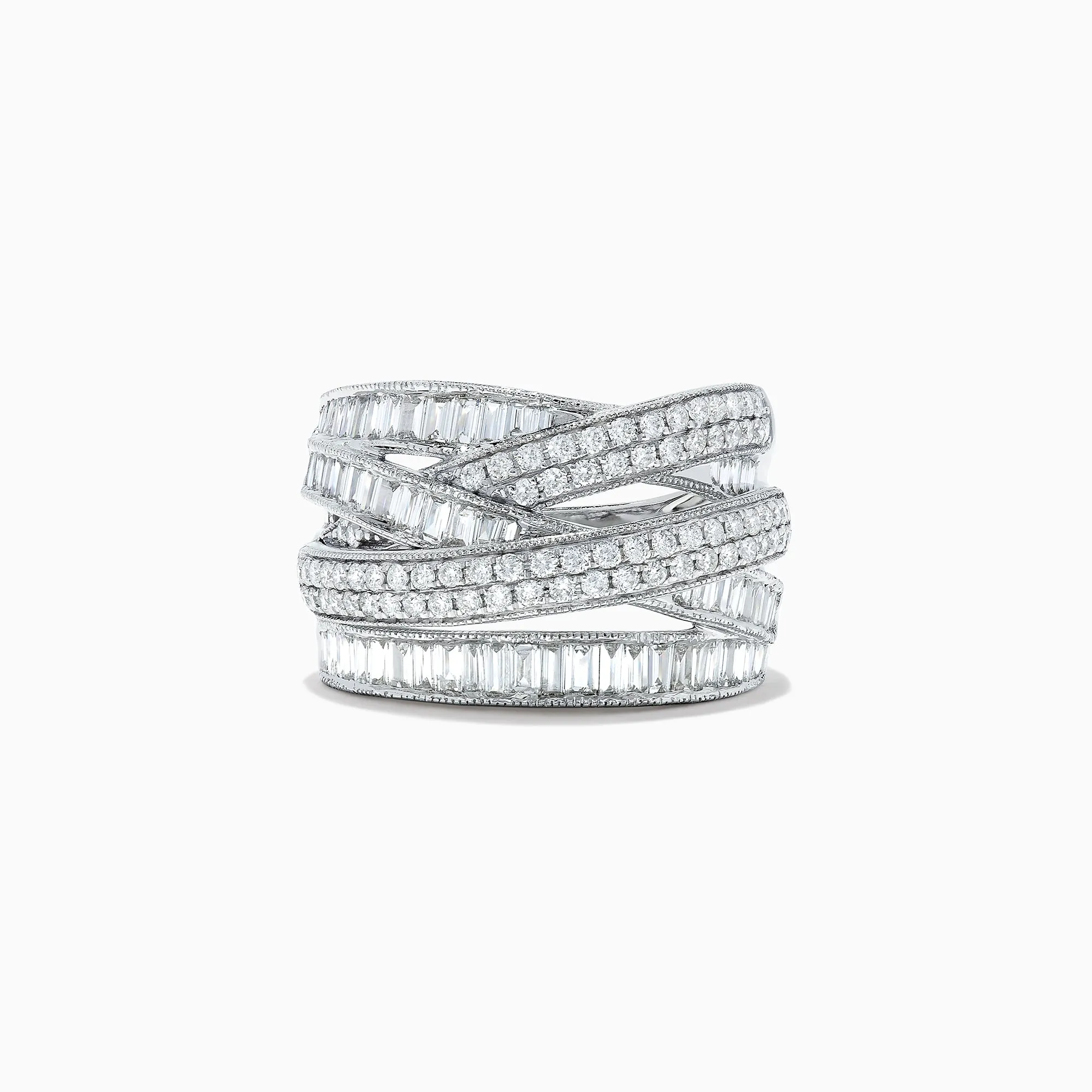 Classique 14K White Gold Diamond Crossover Ring, 1.47 TCW sold by Effy