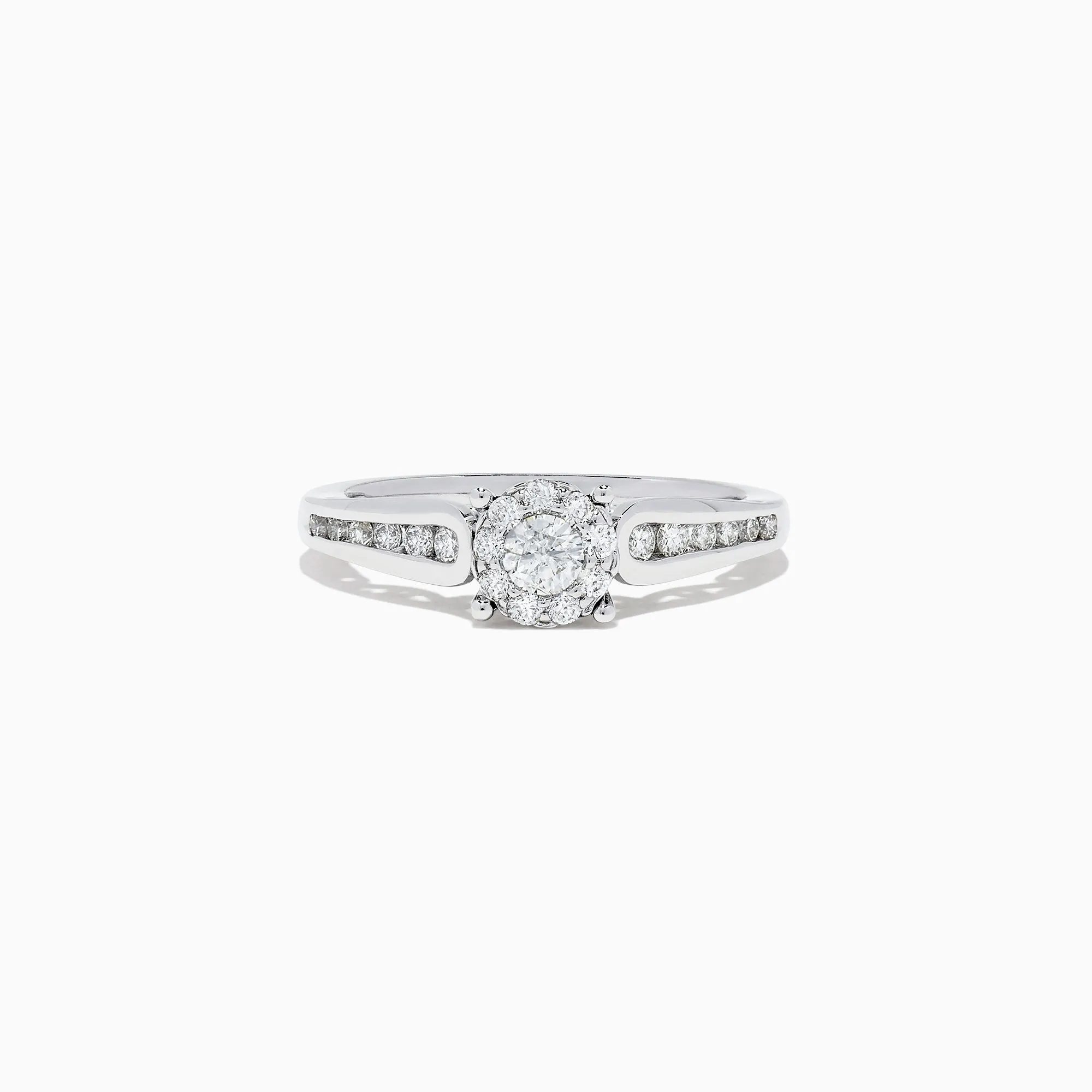 Bridal 14K White Gold Diamond Cluster Ring and Band Set, 0.72 TCW sold by Effy product image thumbnail 3