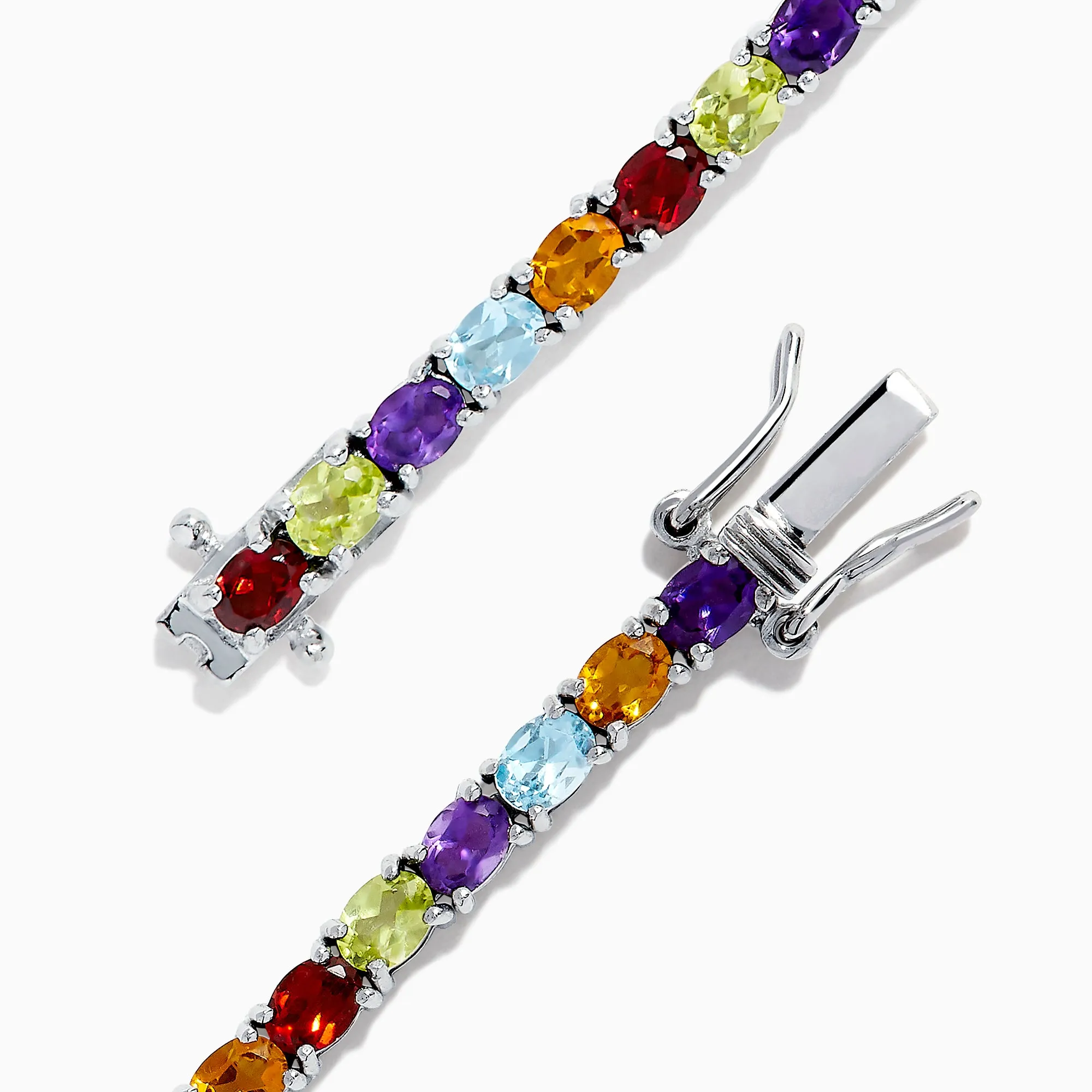 Mosaic Sterling Silver Multi Gemstone Tennis Bracelet, 9.10 TCW sold by Effy product image thumbnail 3