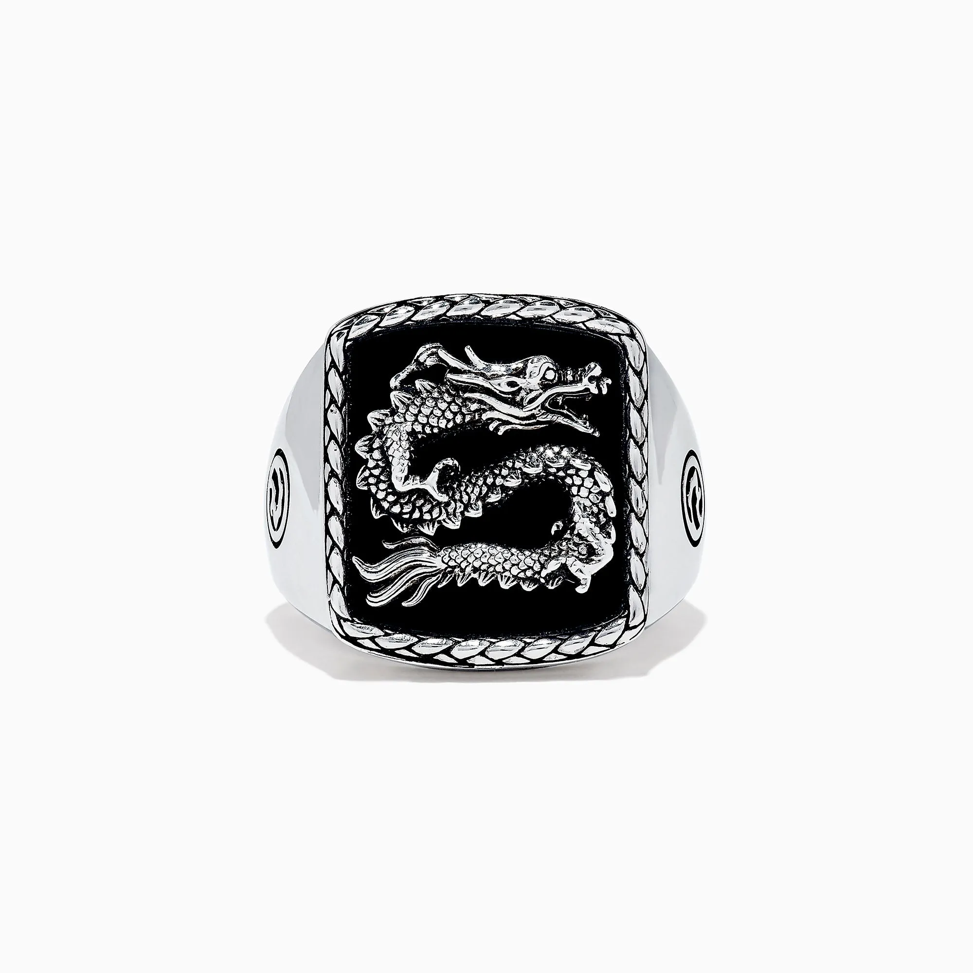 Men's 925 Sterling Silver Onyx Dragon Ring, 5.00 TCWS sold by Effy
