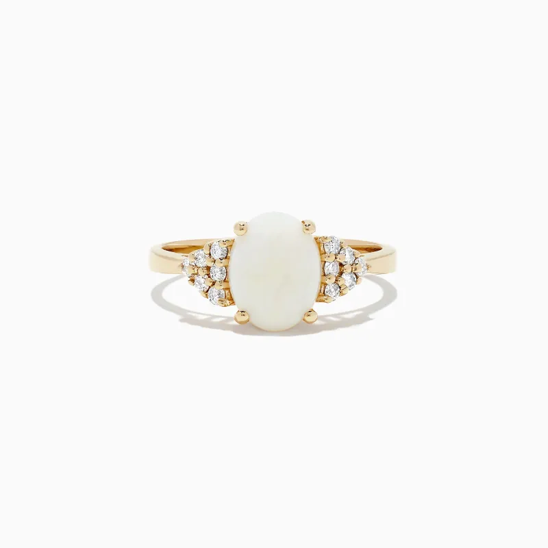 14K Yellow Gold Opal and Diamond Ring, 1.13 TCW sold by Effy