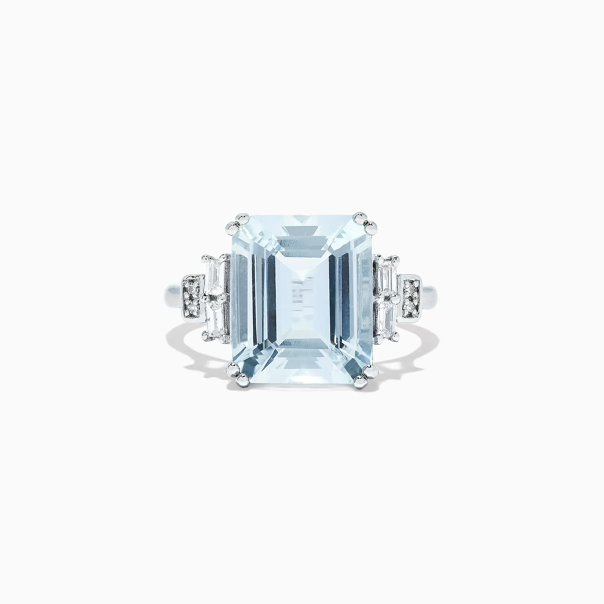 Aquarius 14K White Gold Aquamarine and Diamond Ring, 5.05 TCW sold by Effy