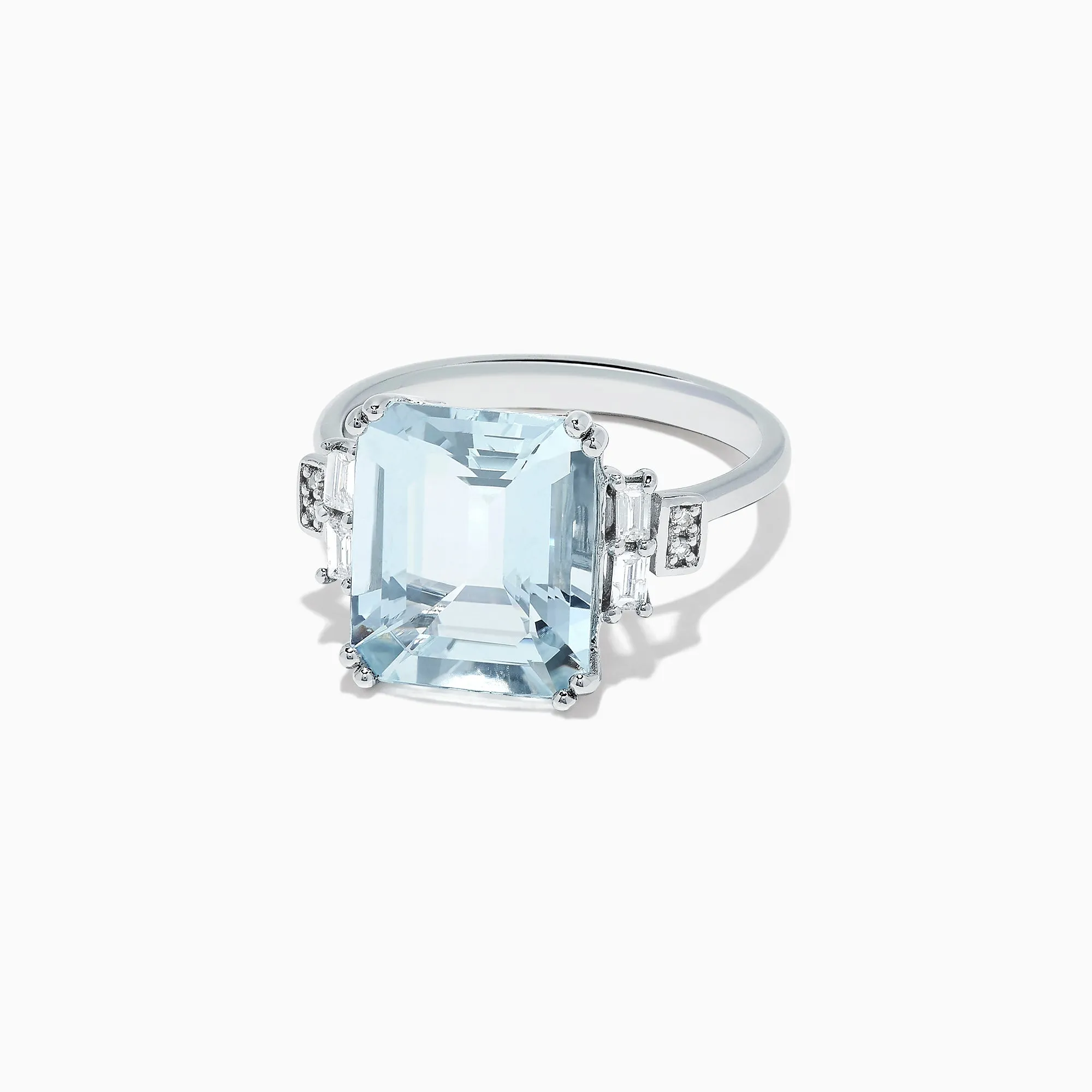 Aquarius 14K White Gold Aquamarine and Diamond Ring, 5.05 TCW sold by Effy product image thumbnail 2