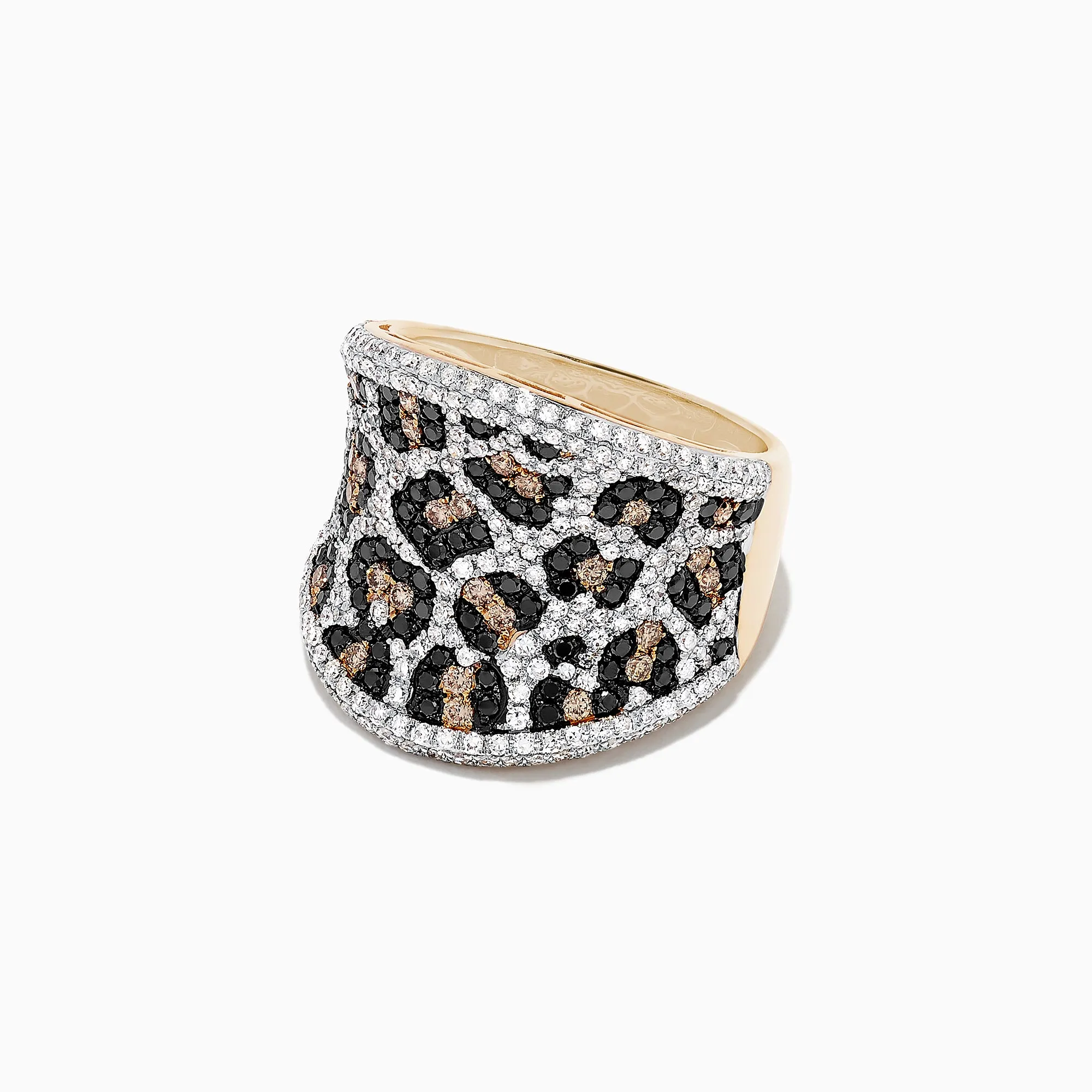 14K Yellow Gold Espresso, Black and White Diamond Ring, 1.83 TCW sold by Effy product image thumbnail 3