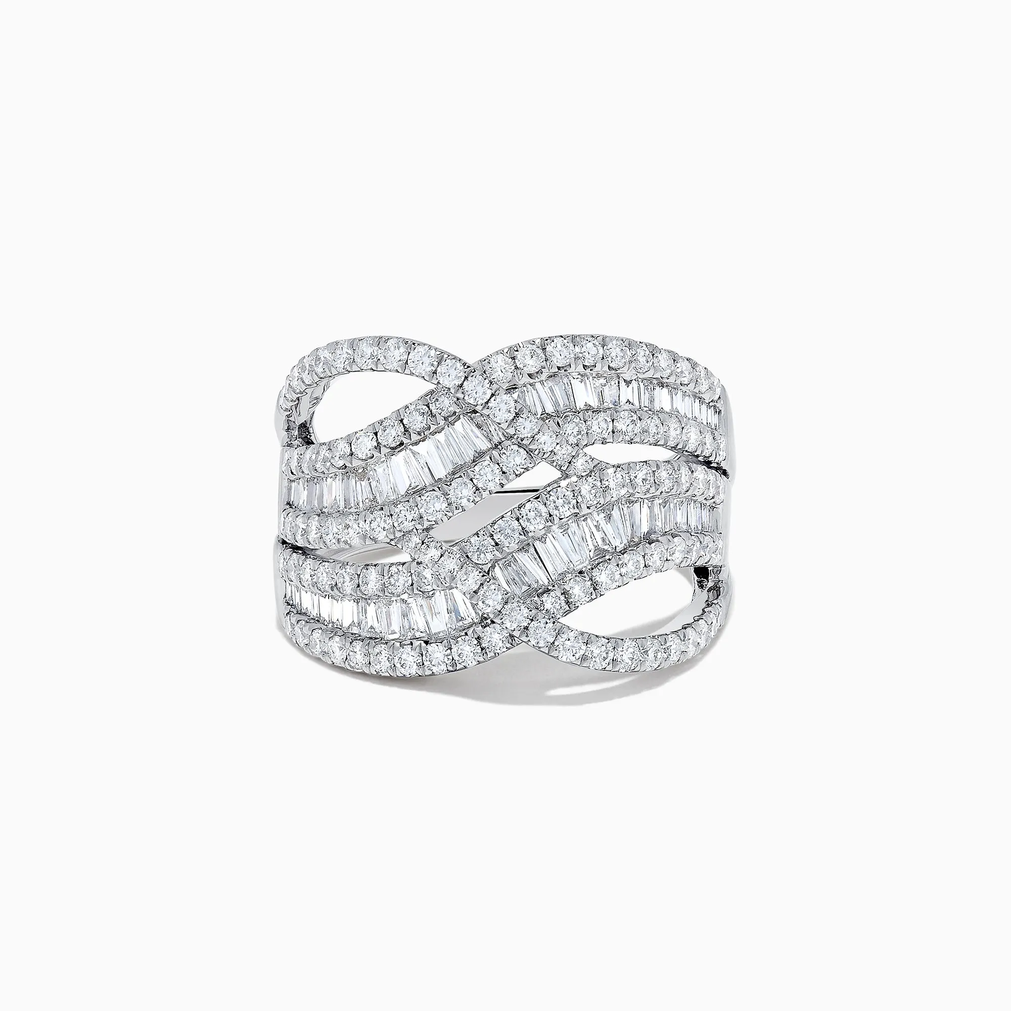 Classique 14K White Gold Diamond Waves Ring, 1.66 TCW sold by Effy