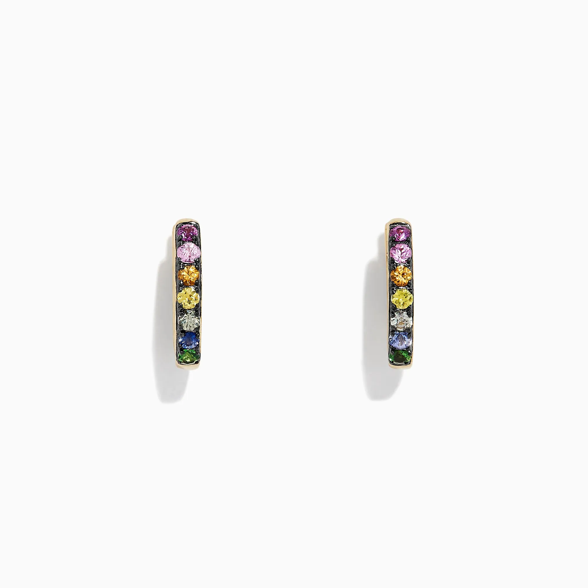 Watercolors 14K Gold Multi Sapphire Mini Hoop Earrings, 0.66 TCW sold by Effy