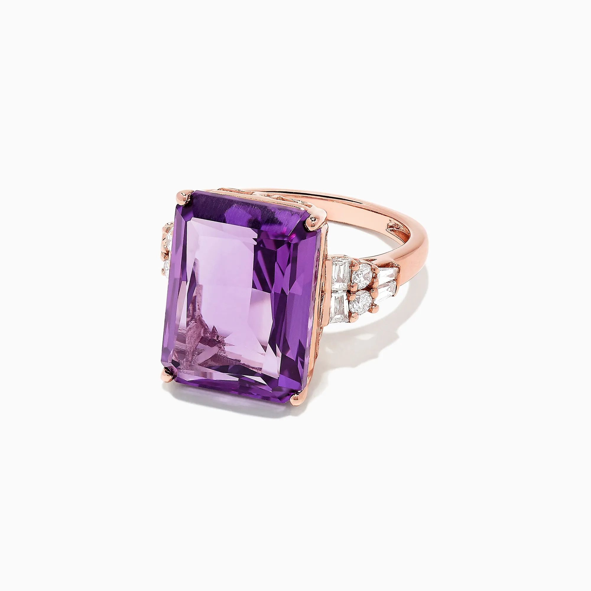14K Rose Gold Amethyst and Diamond Cocktail Ring, 11.94 TCW sold by Effy product image thumbnail 3