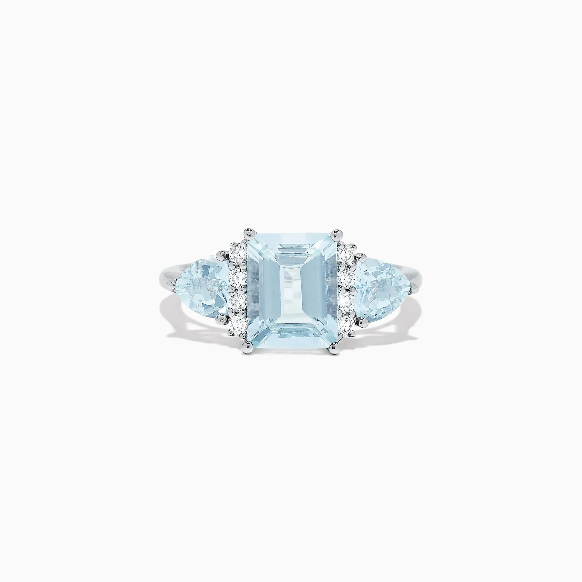 Aquarius 14K White Gold Aquamarine and Diamond Ring, 3.30 TCW sold by Effy