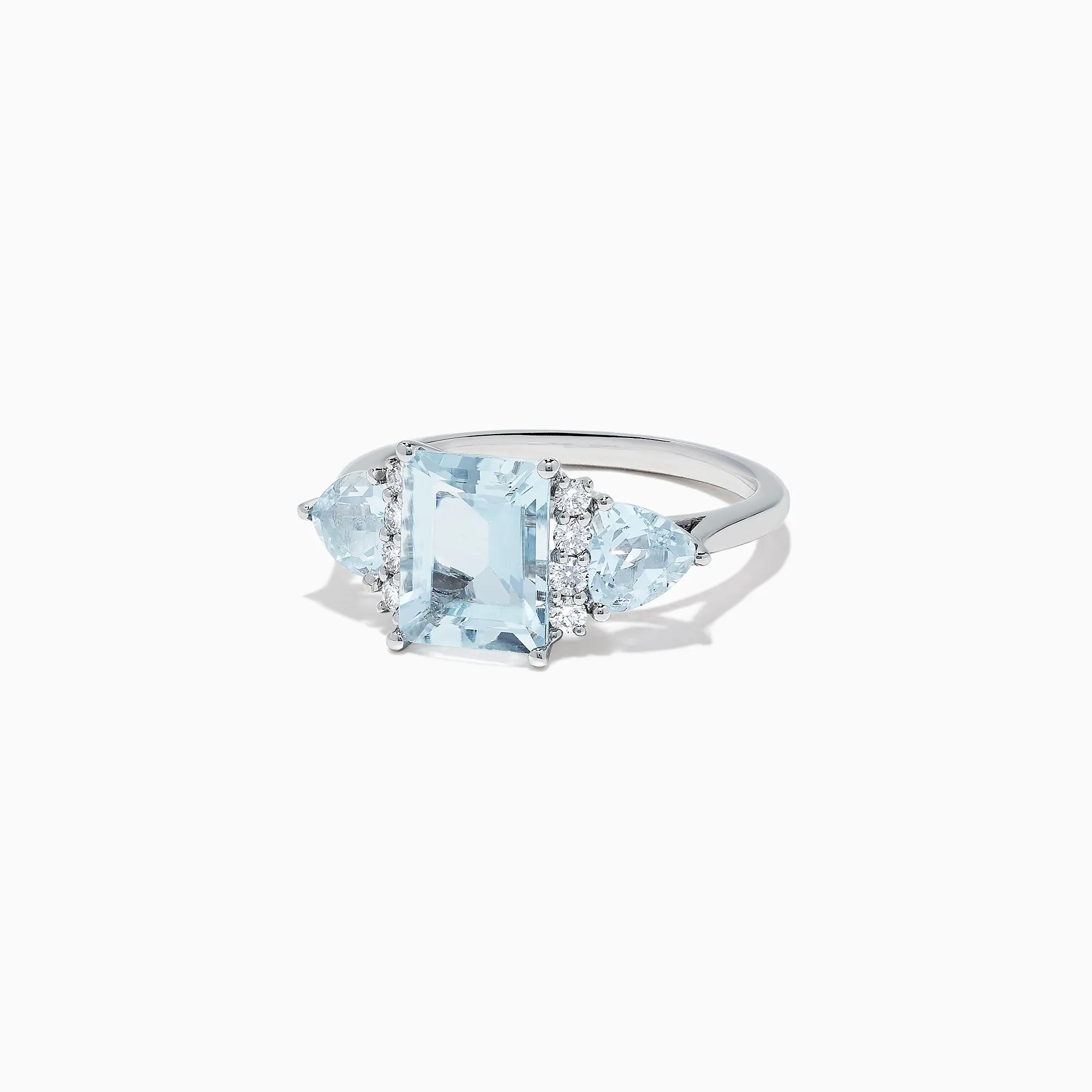 Aquarius 14K White Gold Aquamarine and Diamond Ring, 3.30 TCW sold by Effy product image thumbnail 3