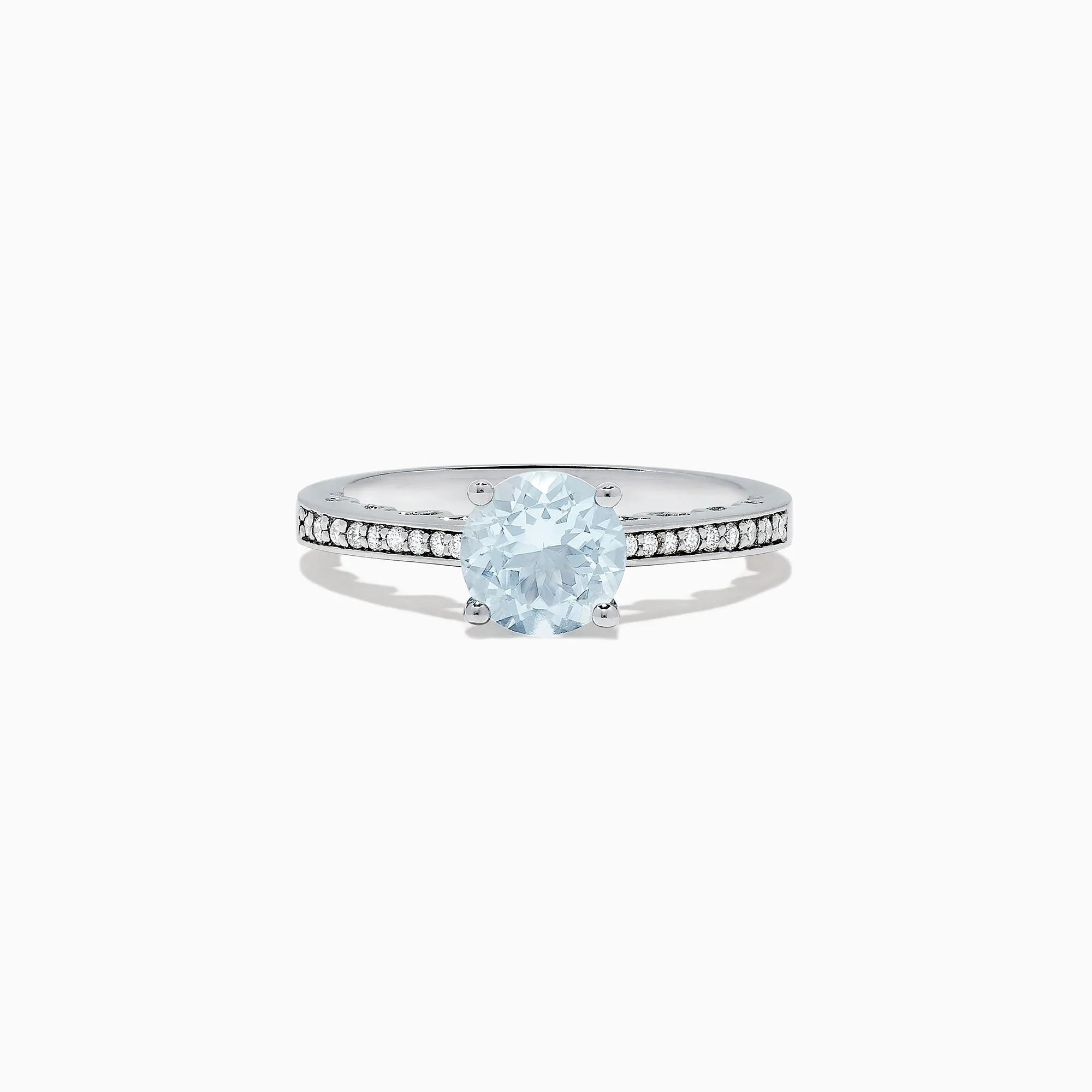 Aquarius 14K White Gold Aquamarine and Diamond Ring, 1.09 TCW sold by Effy
