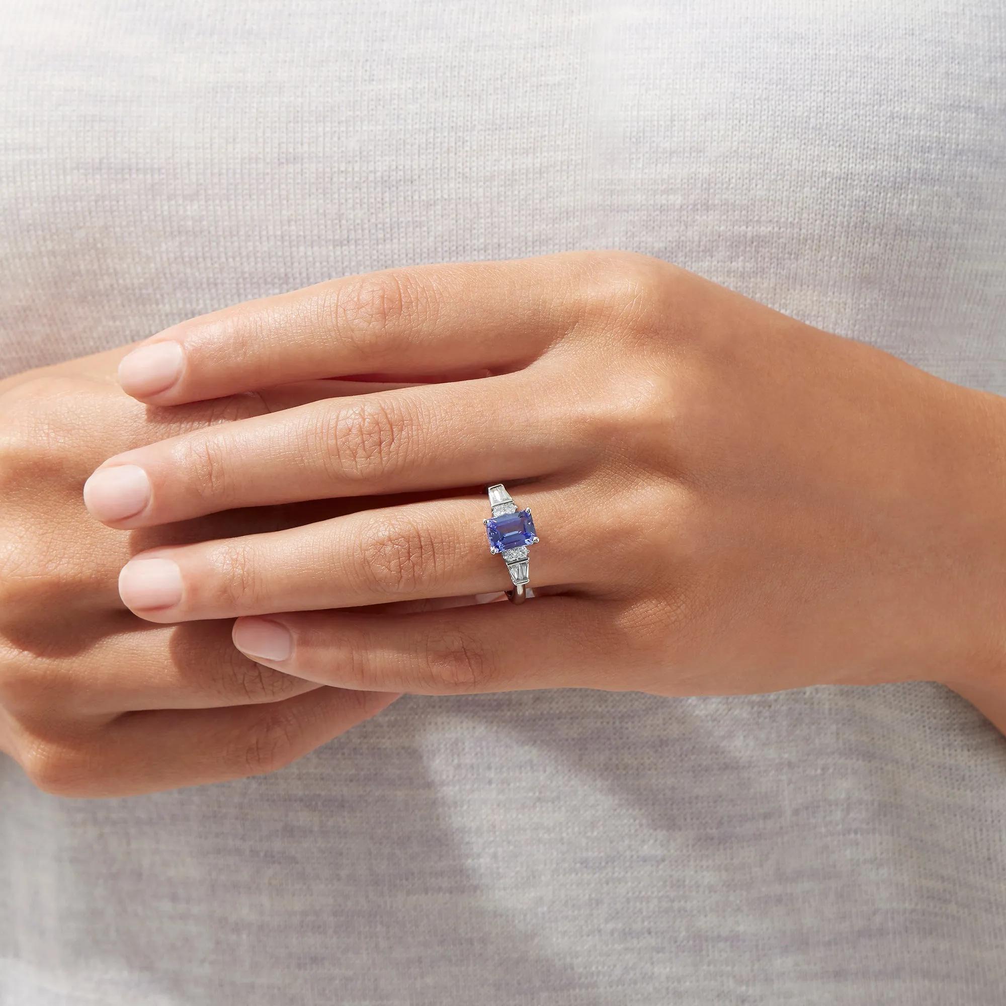 Nahla Siri 14K White Gold Tanzanite and Diamond Ring, 1.51 TCW sold by Effy product image thumbnail 2