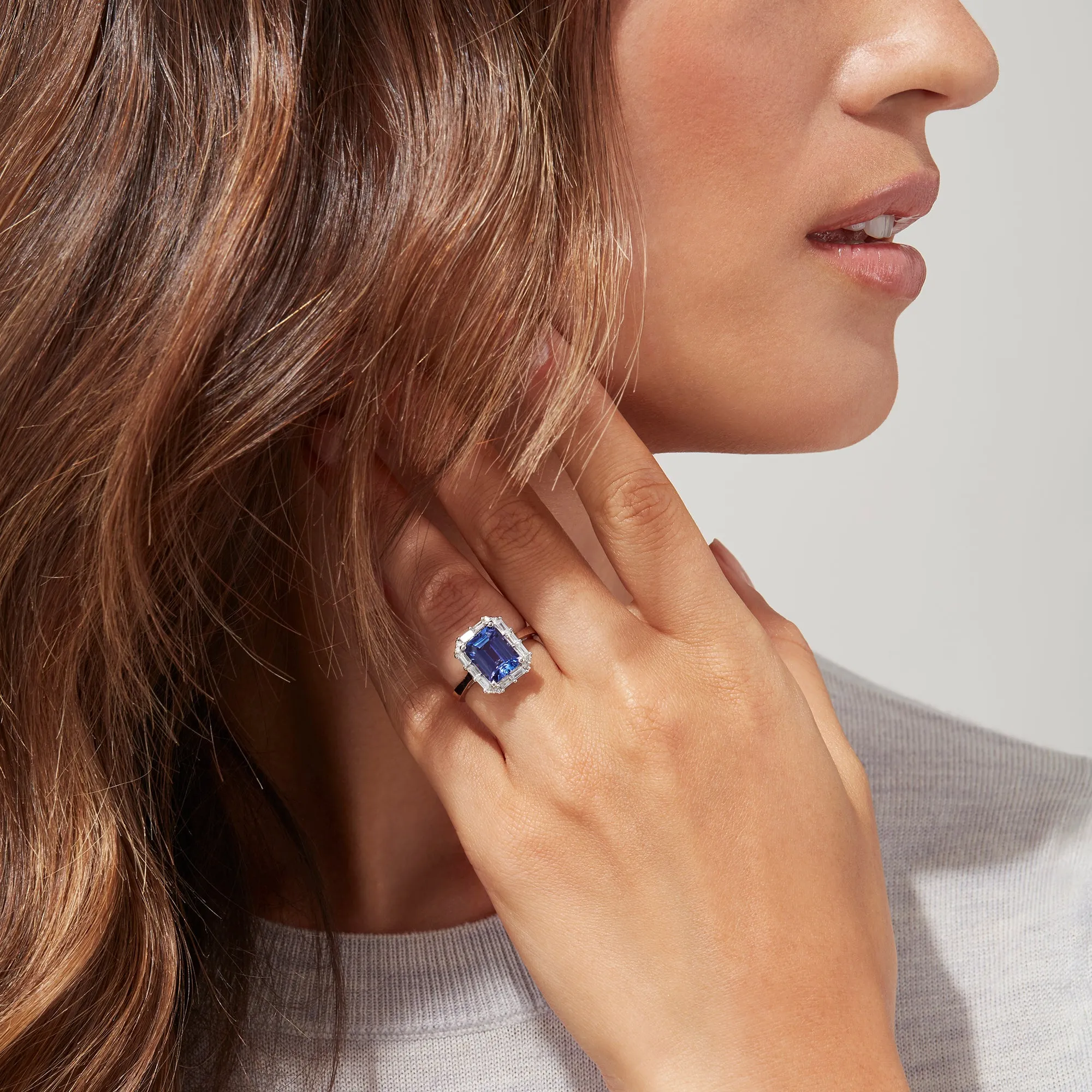 Nahla Siri 14K White Gold Tanzanite and Diamond Ring, 5.03 TCW sold by Effy product image thumbnail 2