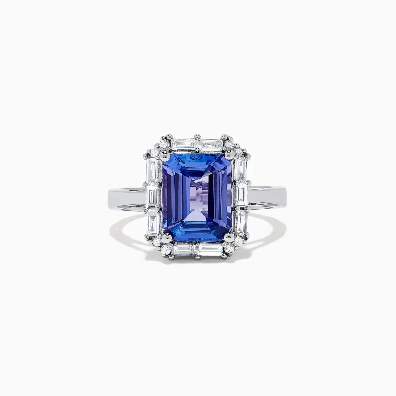 Nahla Siri 14K White Gold Tanzanite and Diamond Ring, 5.03 TCW sold by Effy