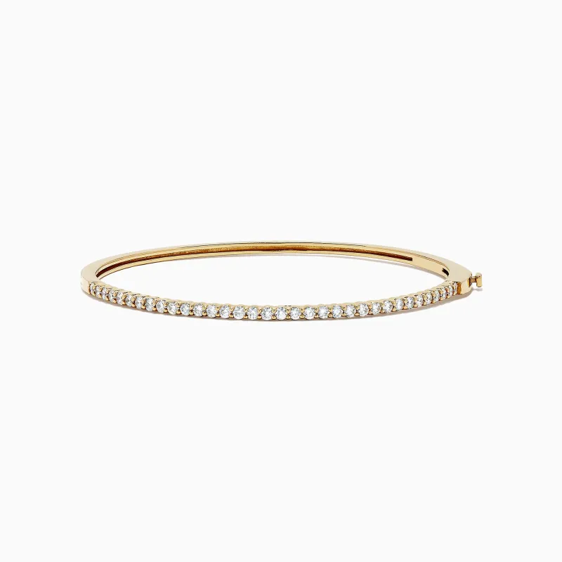 D'Oro 14K Yellow Gold Diamond Bangle, 1.00 TCW sold by Effy
