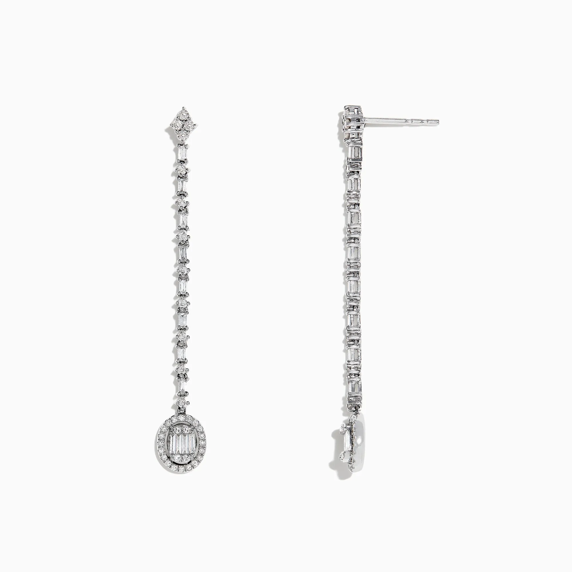 Classique 14K White Gold Diamond Drop Earrings, 0.72 TCW sold by Effy product image thumbnail 2
