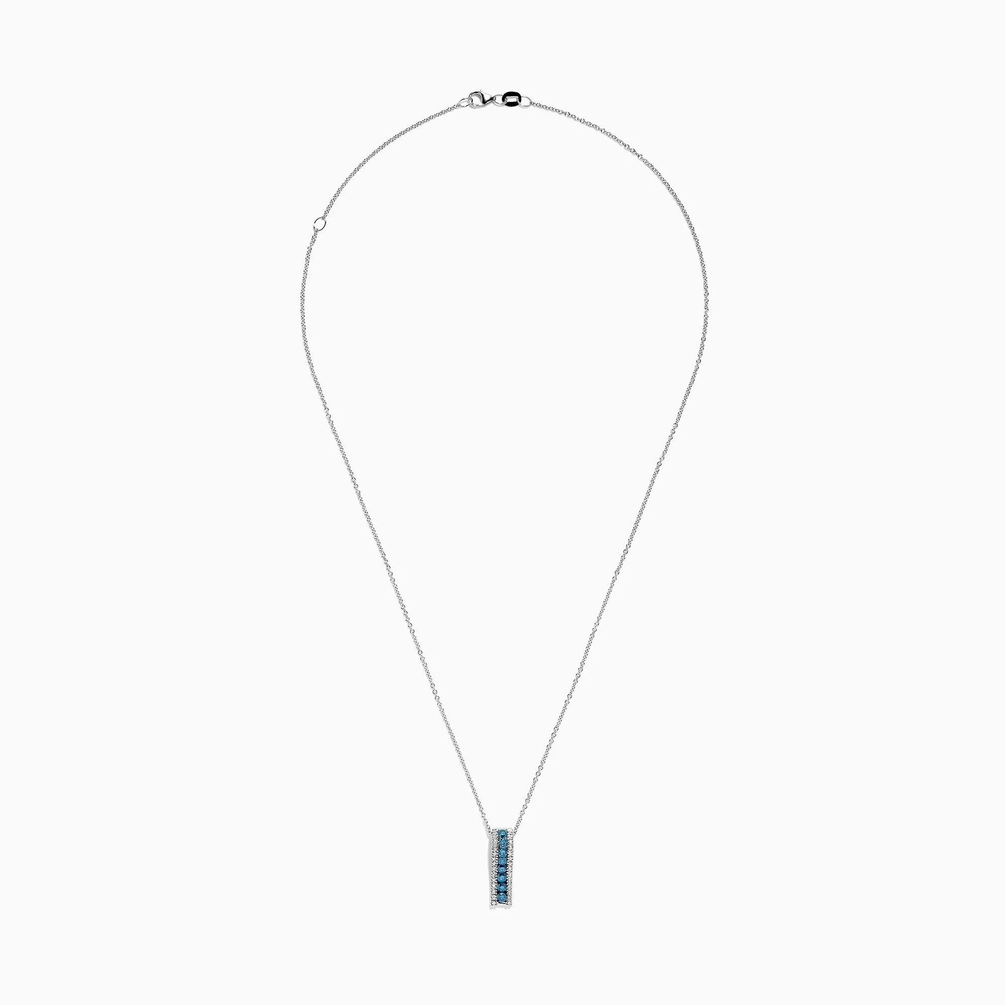 Bella Bleu 14K White Gold Blue and White Diamond Pendant, 0.62 TCW sold by Effy product image thumbnail 2