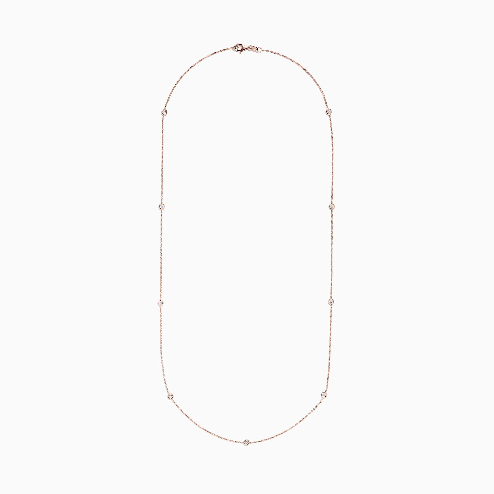 Pave Rose 14K Rose Gold Diamond Station Necklace, 0.62 TCW sold by Effy product image thumbnail 2