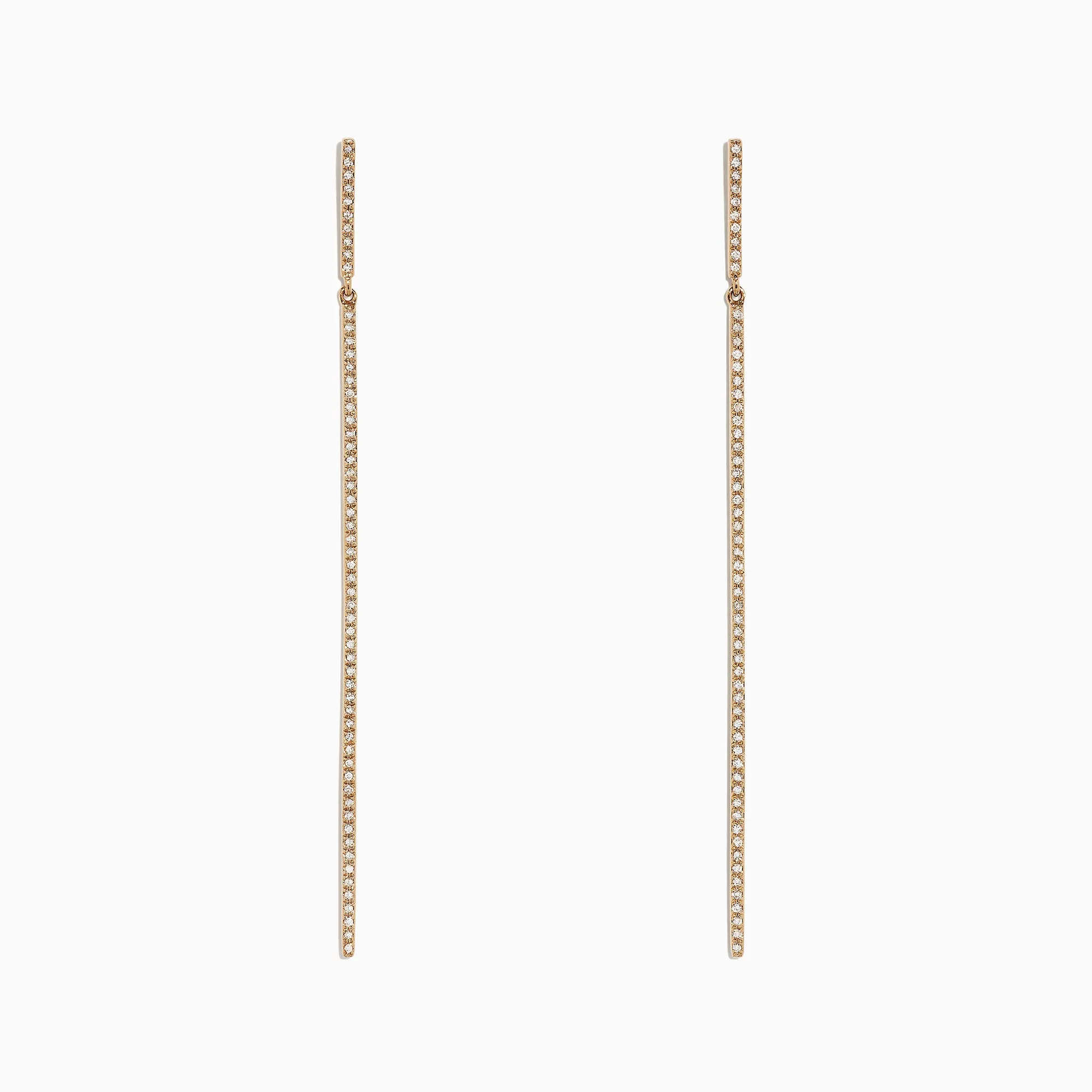 D'Oro 14K Yellow Gold Diamond Vertical Drop Earrings, 0.35 TCW sold by Effy