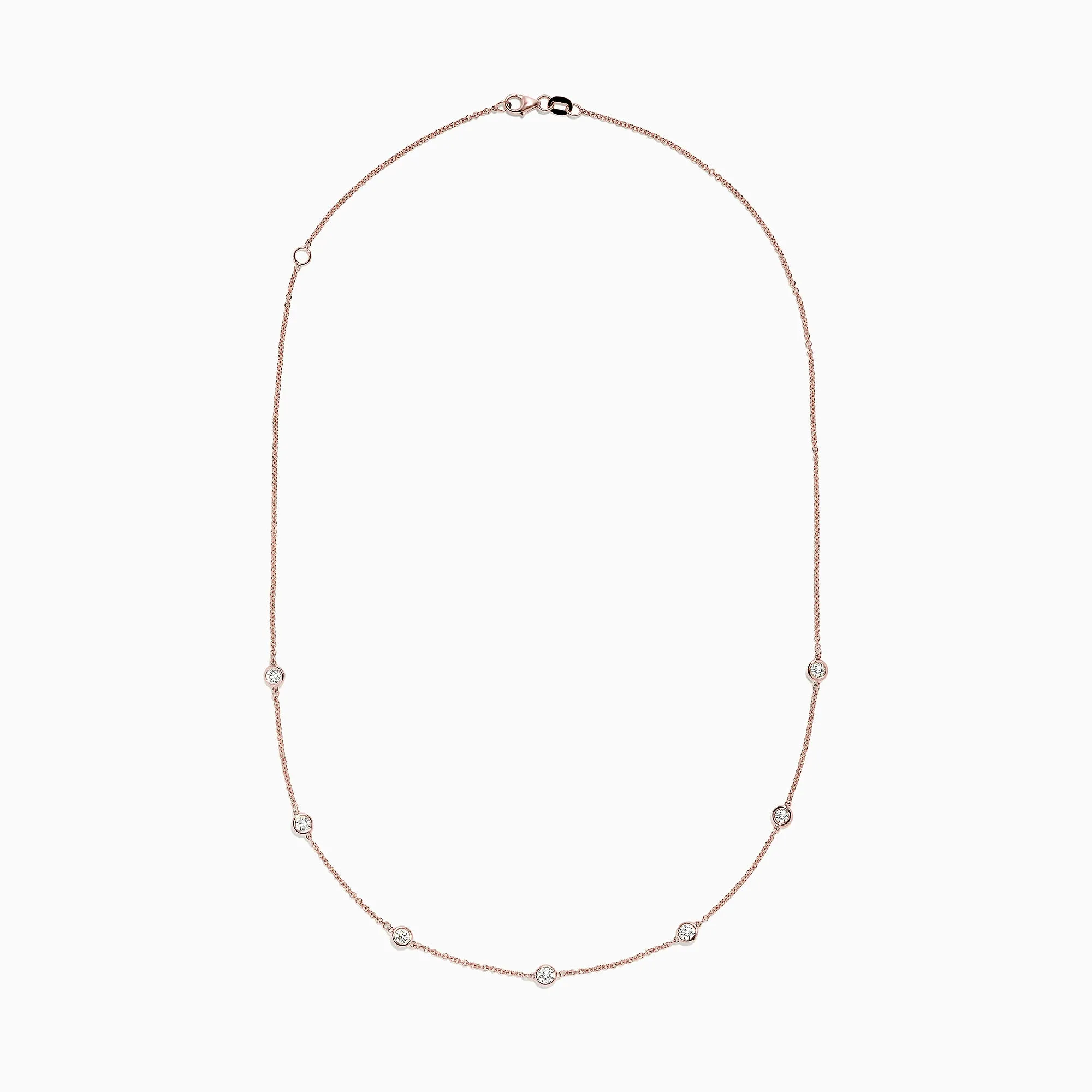 Pave Rose 14K Rose Gold Diamond Station Necklace, 0.69 TCW sold by Effy product image thumbnail 2
