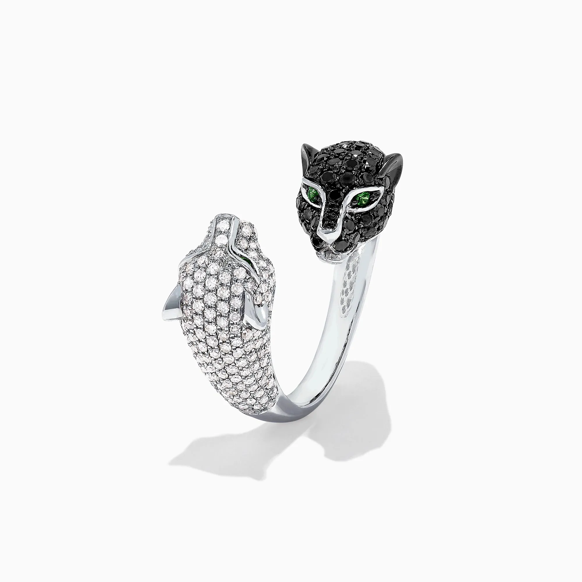 Signature 14K Gold Black & White Diamond Double Panther Ring, 1.49 TCW sold by Effy product image thumbnail 3