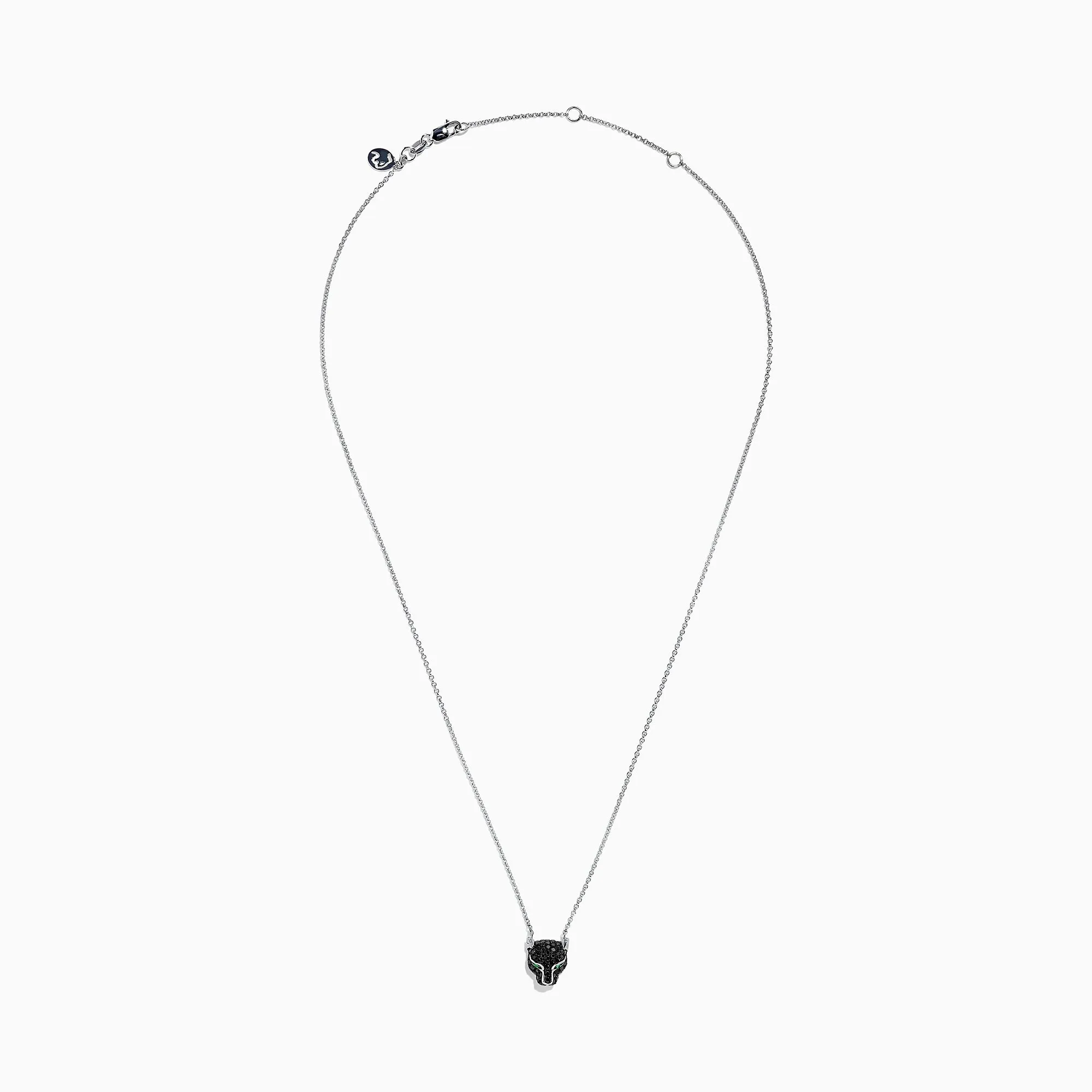 Signature 14K White Gold Black Diamond & Emerald Necklace, 0.61 TCW sold by Effy product image thumbnail 3