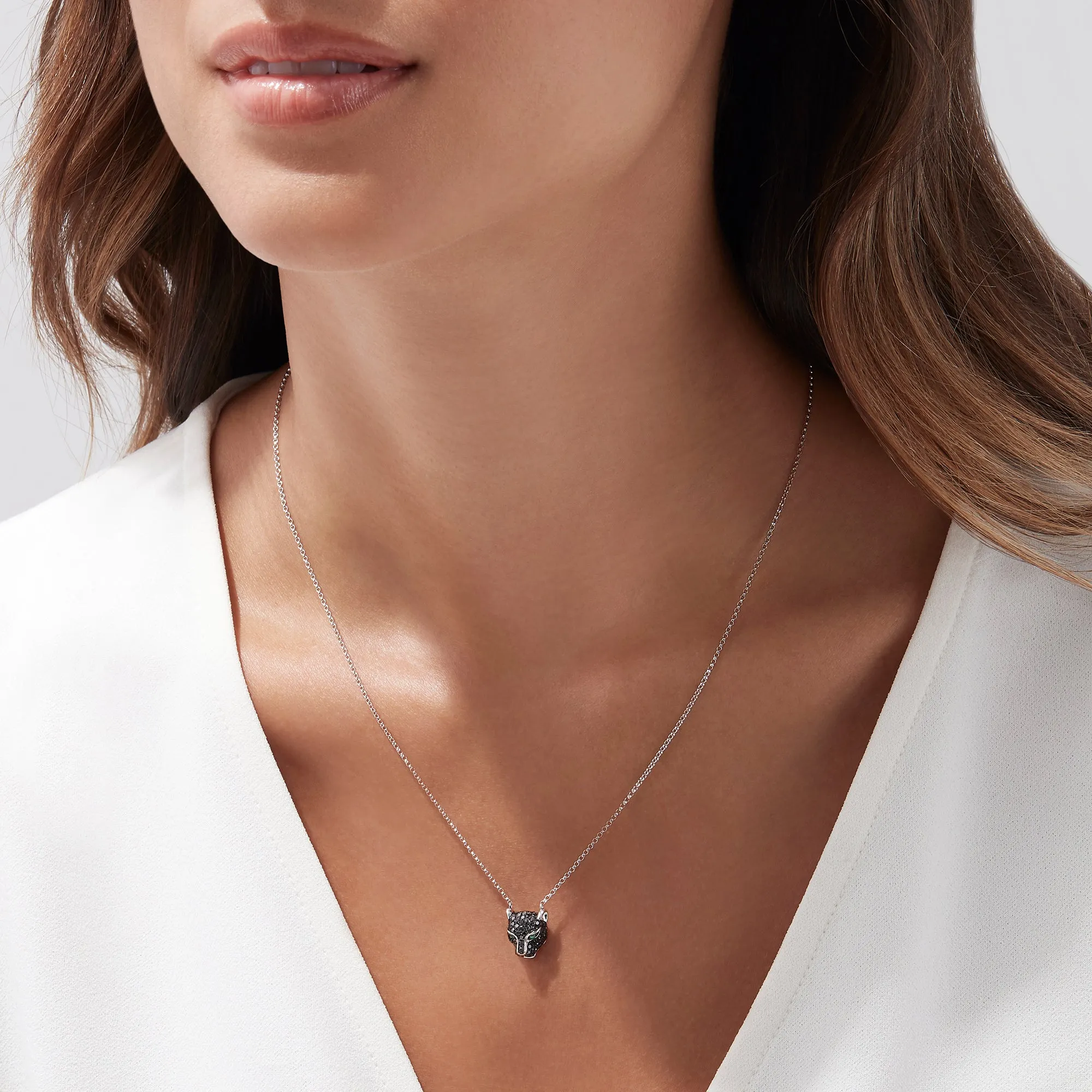 Signature 14K White Gold Black Diamond & Emerald Necklace, 0.61 TCW sold by Effy product image thumbnail 2