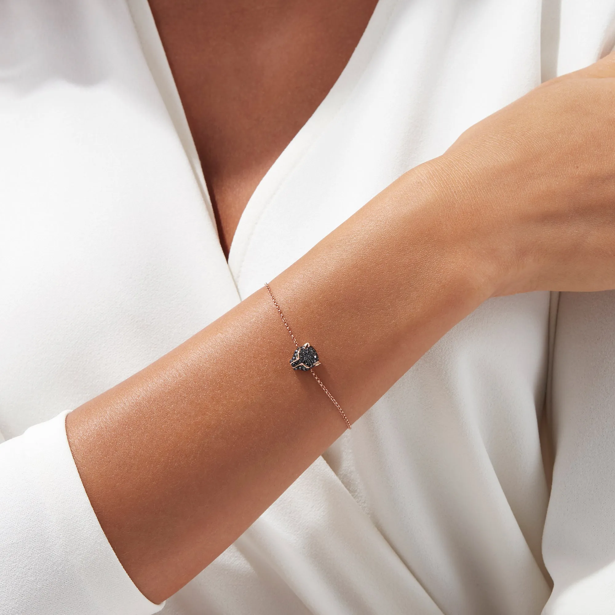 Signature 14K Rose Gold Black Diamond & Emerald Bracelet, 0.44 TCW sold by Effy product image thumbnail 2