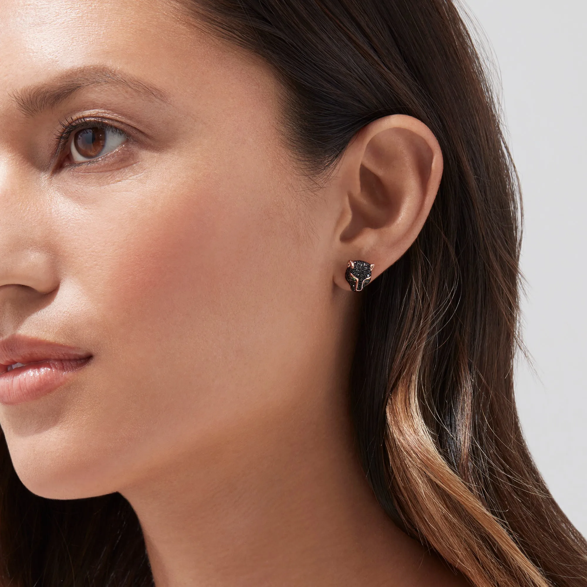 Signature 14K Rose Gold Black Diamond & Emerald Earrings, 0.93 TCW sold by Effy product image thumbnail 2