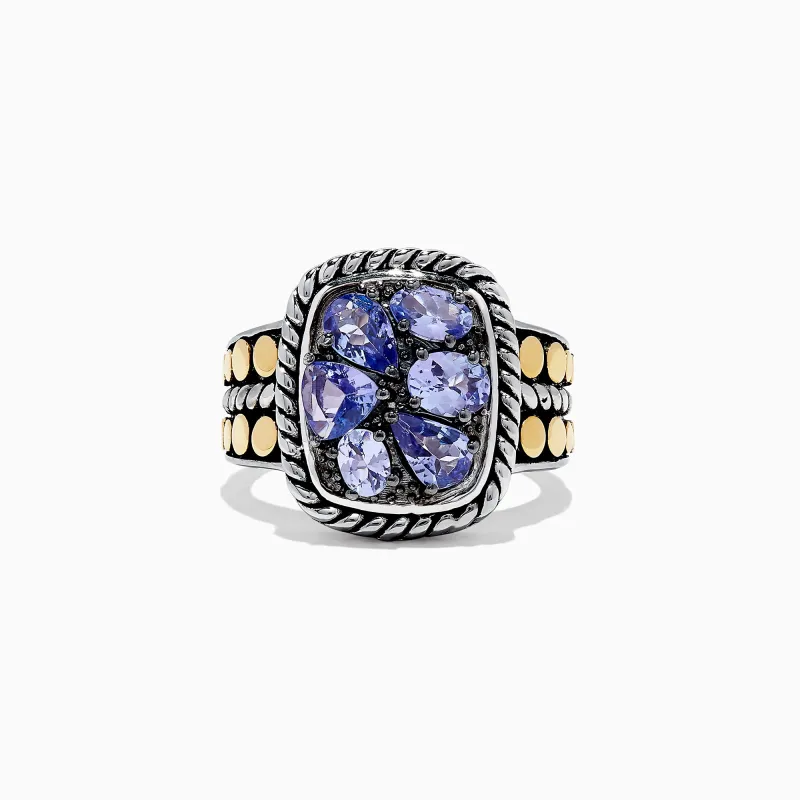 Nahla Siri Silver & 18K Gold Tanzanite Ring, 1.85 TCW sold by Effy