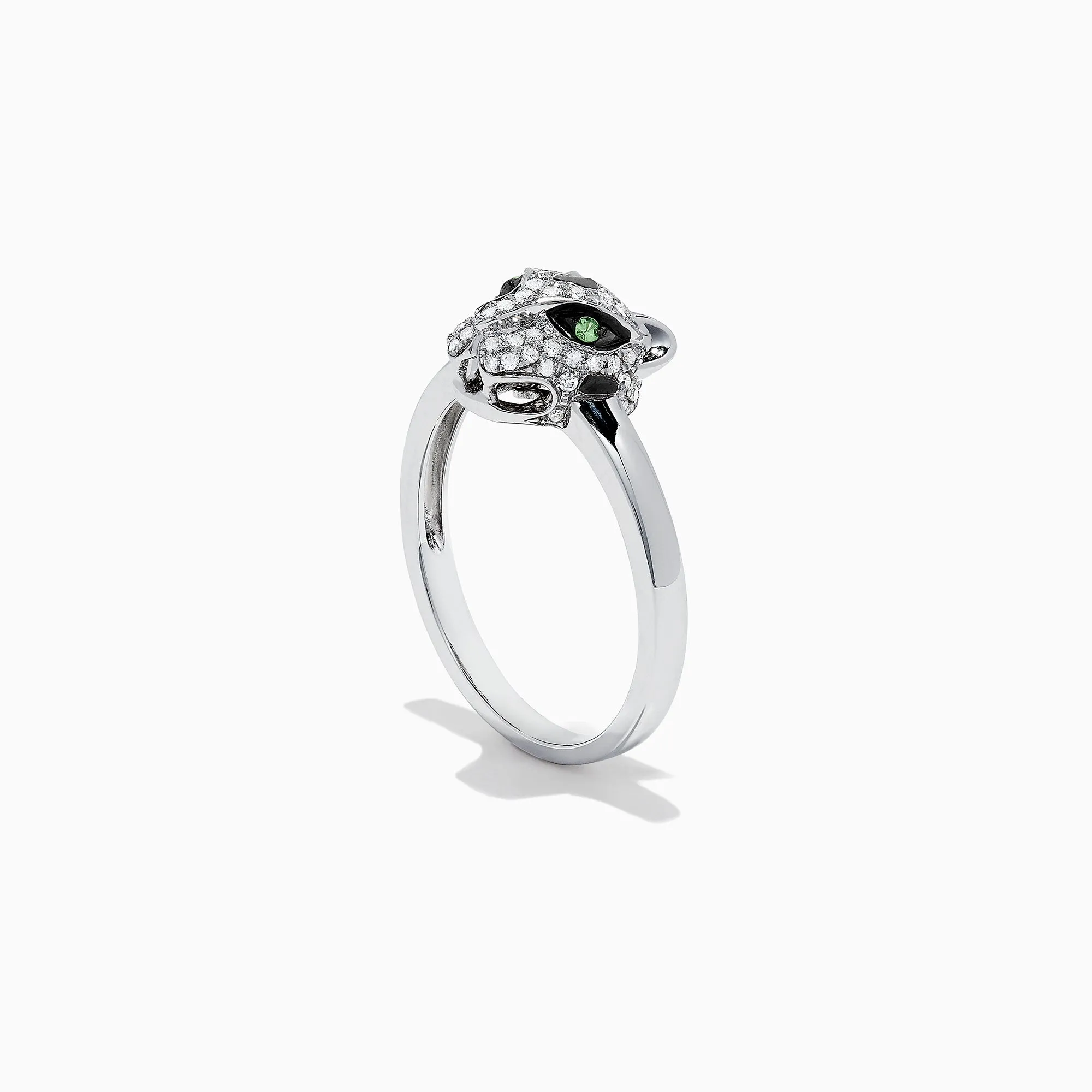 Signature 14K White Gold Diamond and Tsavorite Panther Ring, 0.25 TCW sold by Effy product image thumbnail 4