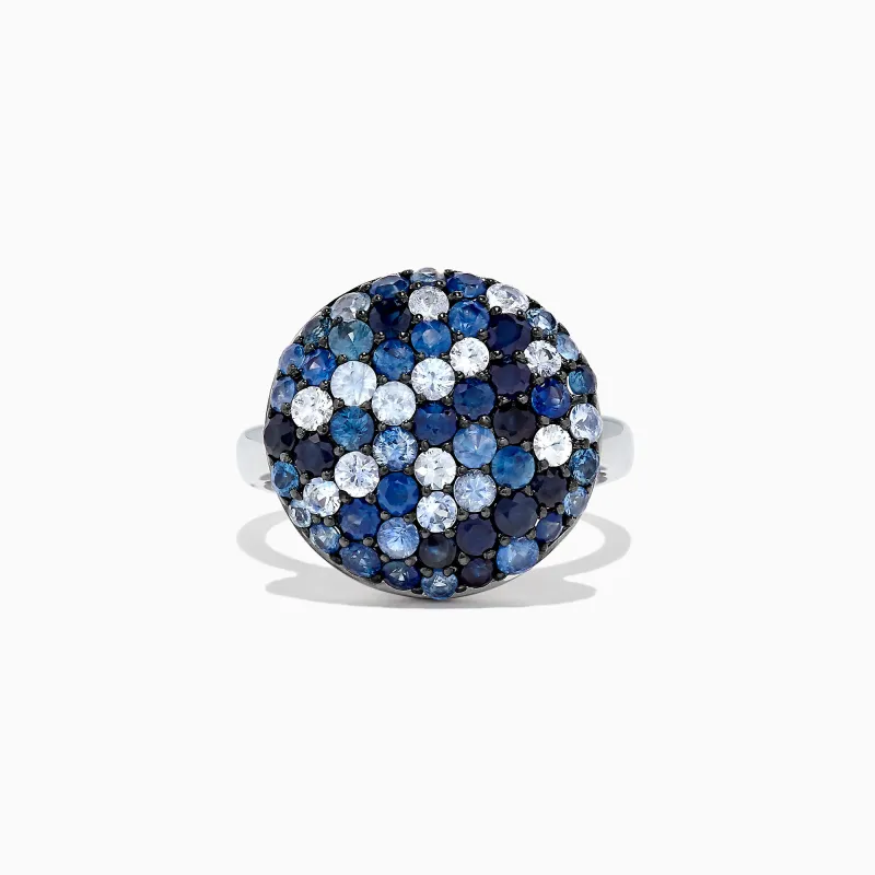 Splash Sterling Silver Blue Sapphire Circle Ring, 2.95 TCW sold by Effy
