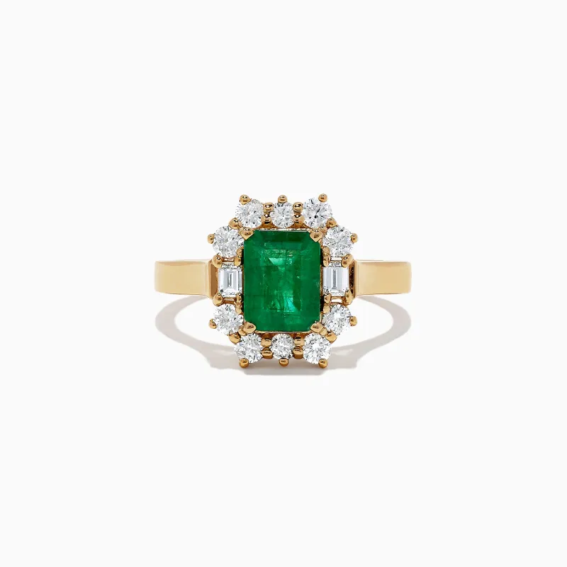 Brasilica 14K Yellow Gold Emerald and Diamond Ring, 2.09 TCW sold by Effy