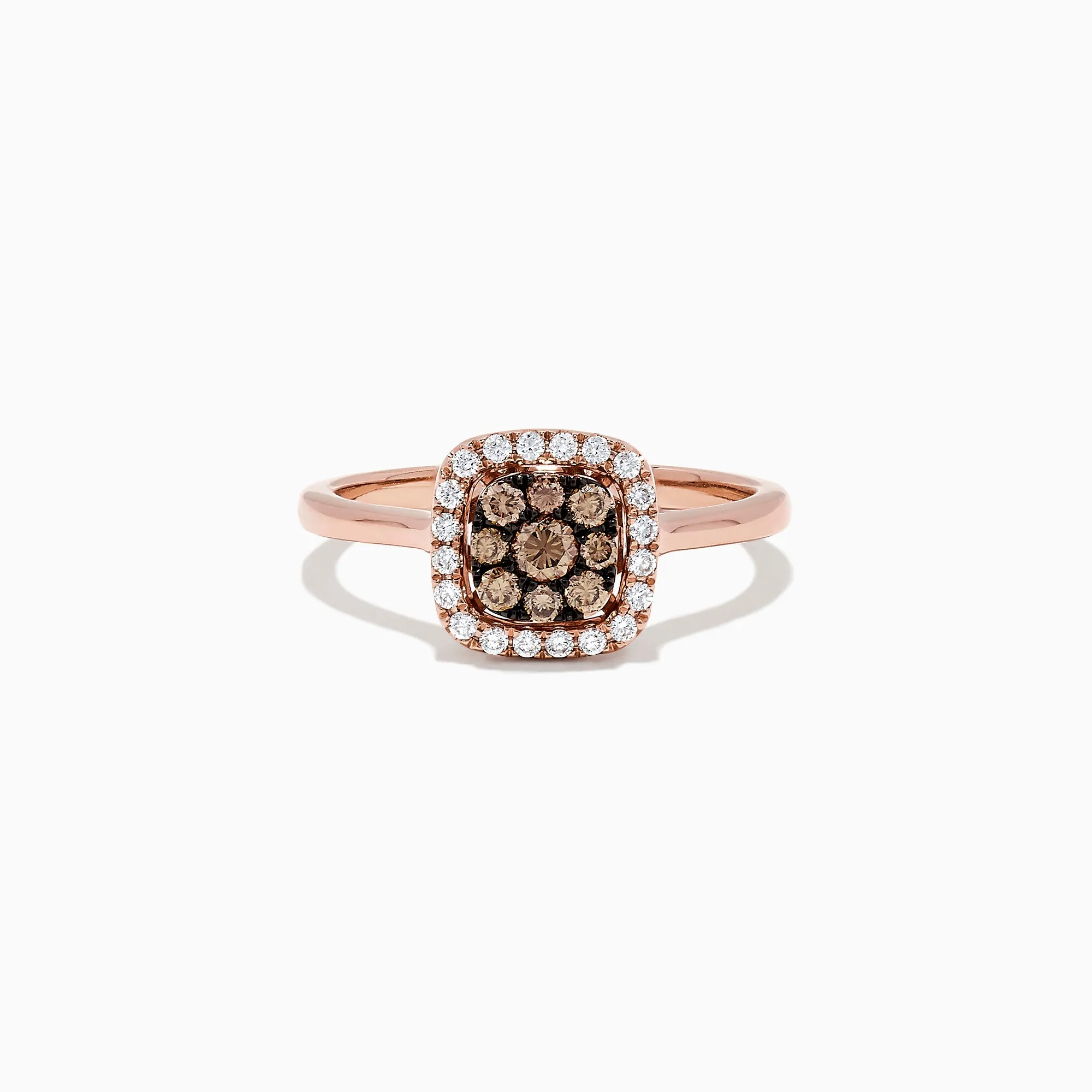 14K Rose Gold Brown and White Diamond Ring, 0.45 TCW sold by Effy