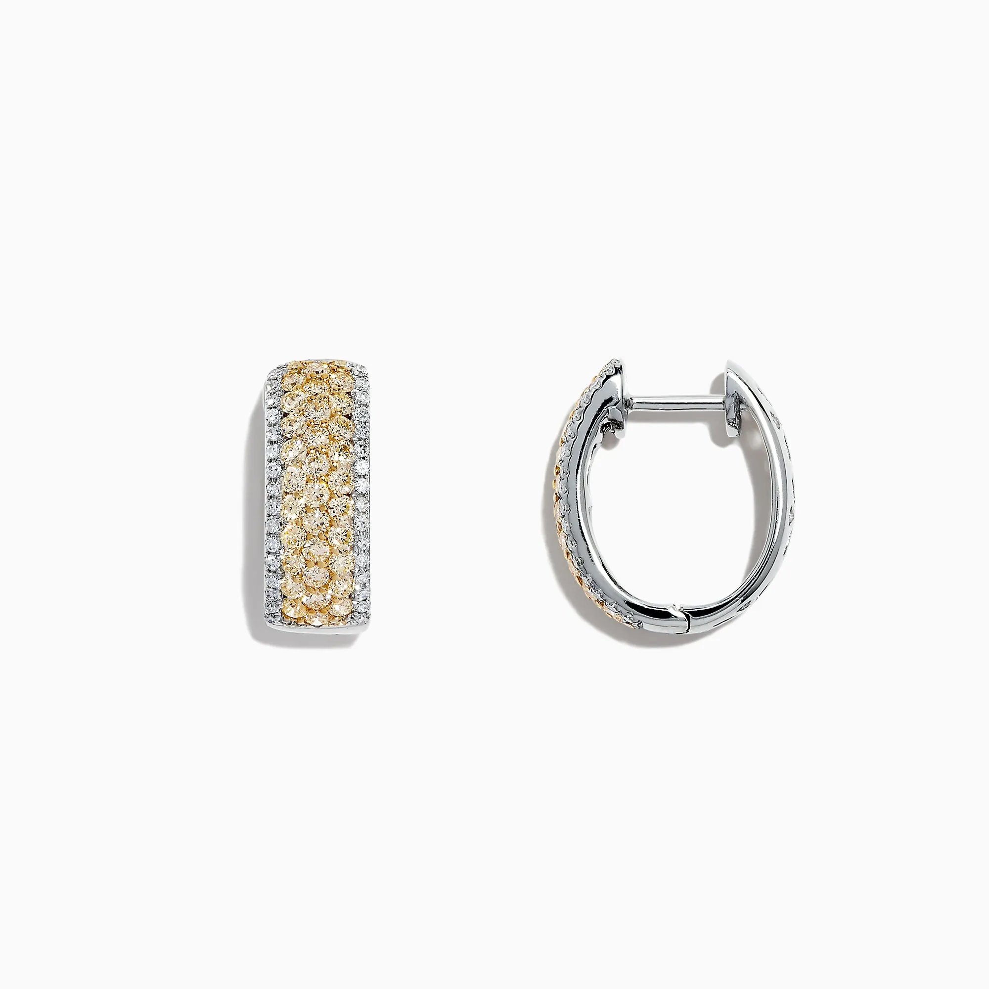 Canare 14K Gold 5/8" Pave Yellow Diamond Hoop Earrings, 1.26 TCW sold by Effy product image thumbnail 2