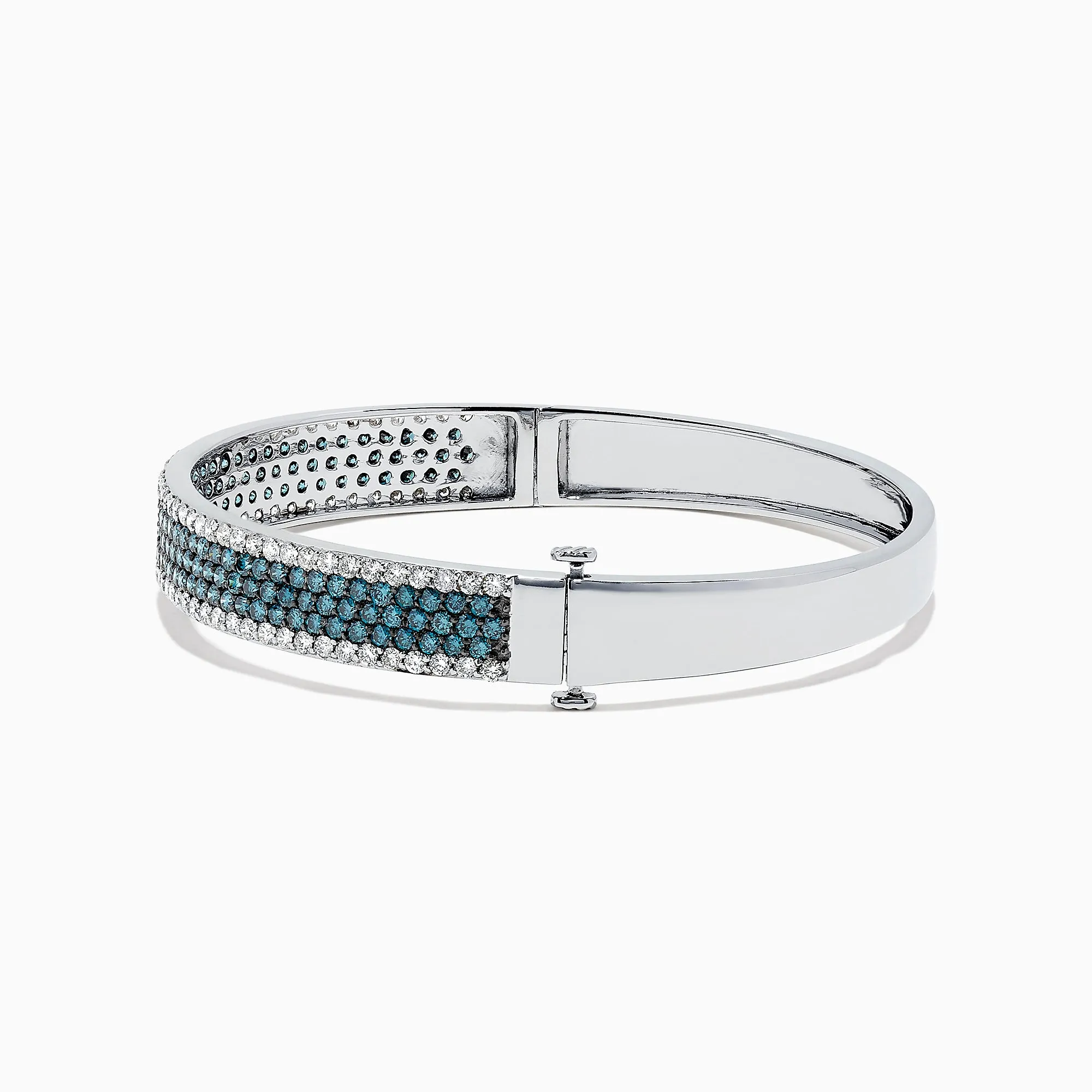 Bella Bleu 14K White Gold Blue and White Diamond Bangle, 4.47 TCW sold by Effy product image thumbnail 2