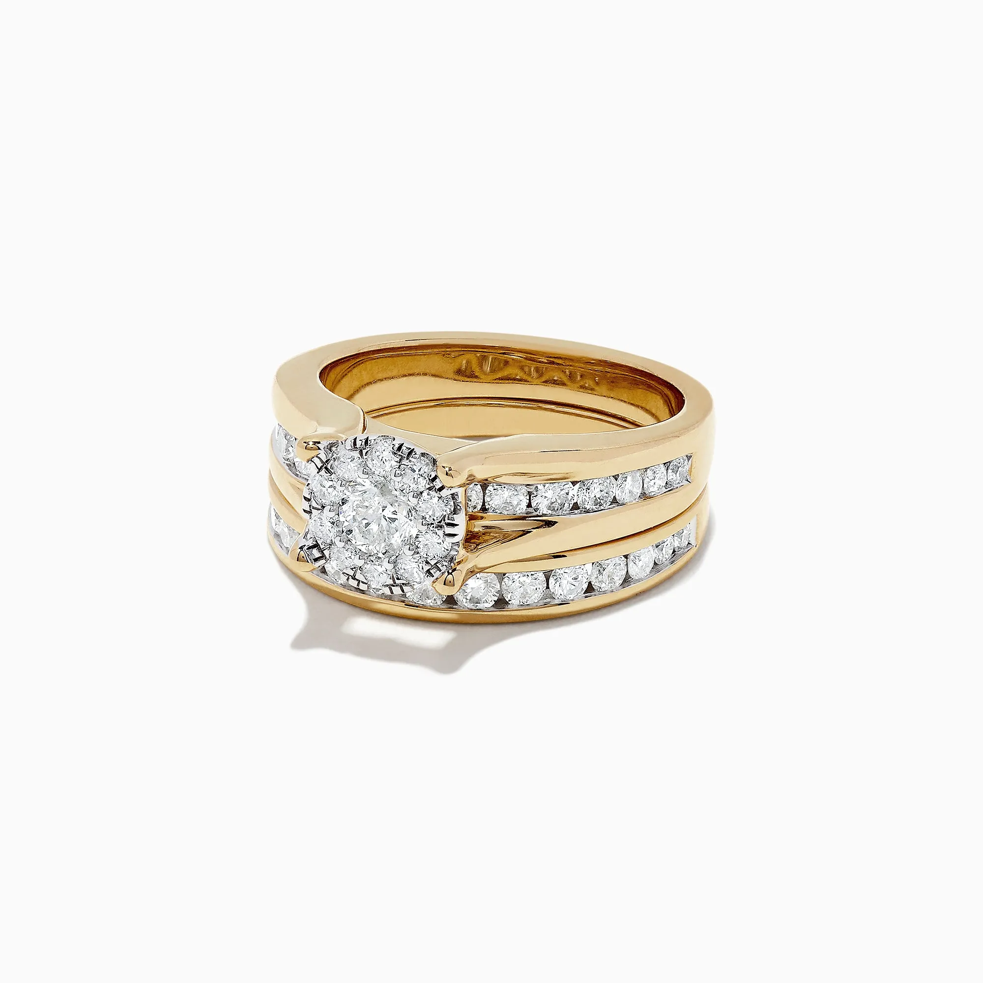 Bouquet 14K Yellow Gold Channel Set Diamond Engagement & Wedding Ring Set, 1.48 TCW sold by Effy product image thumbnail 2