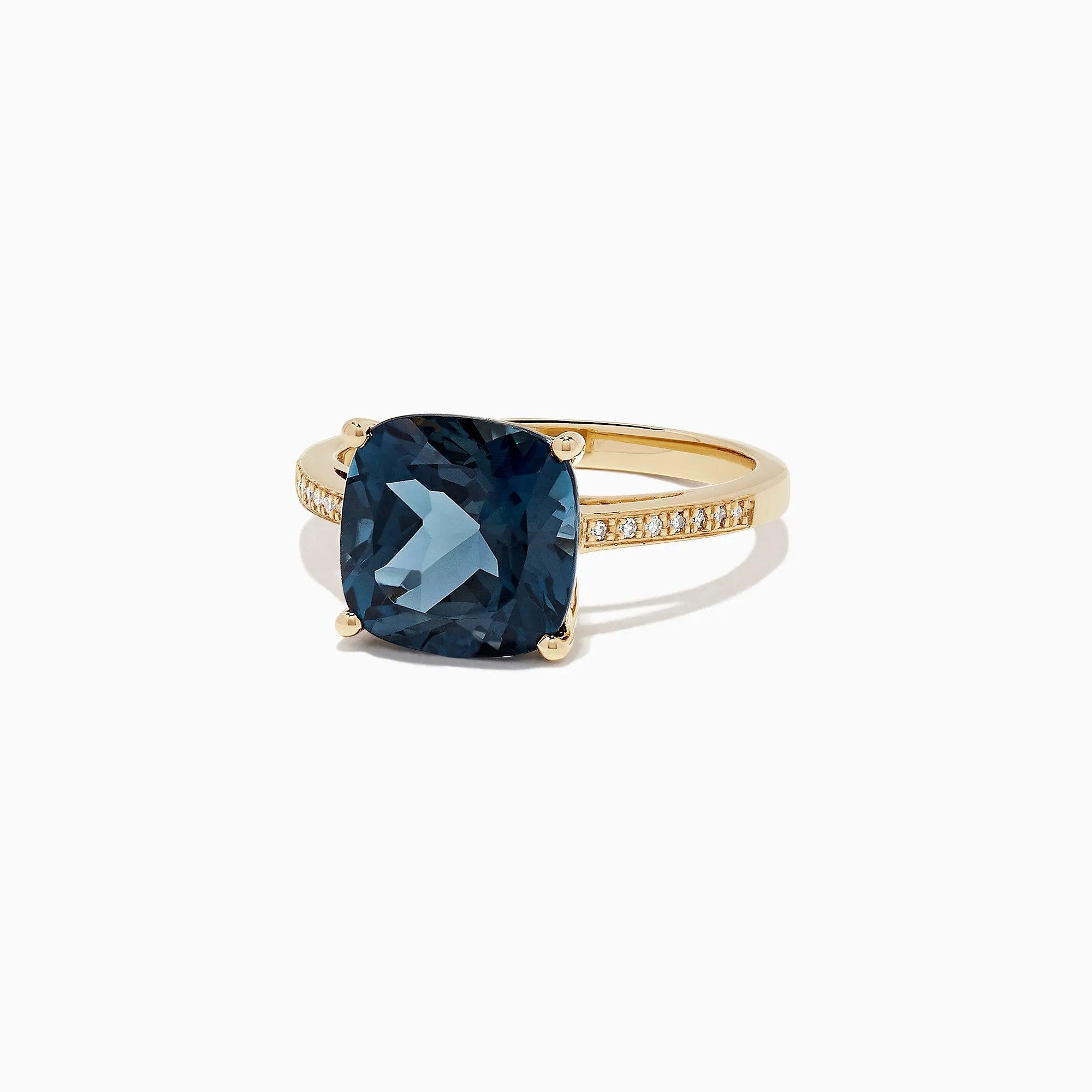 Ocean Bleu 14K Yellow Gold London Blue Topaz & Diamond Ring, 4.54 TCW sold by Effy product image thumbnail 3