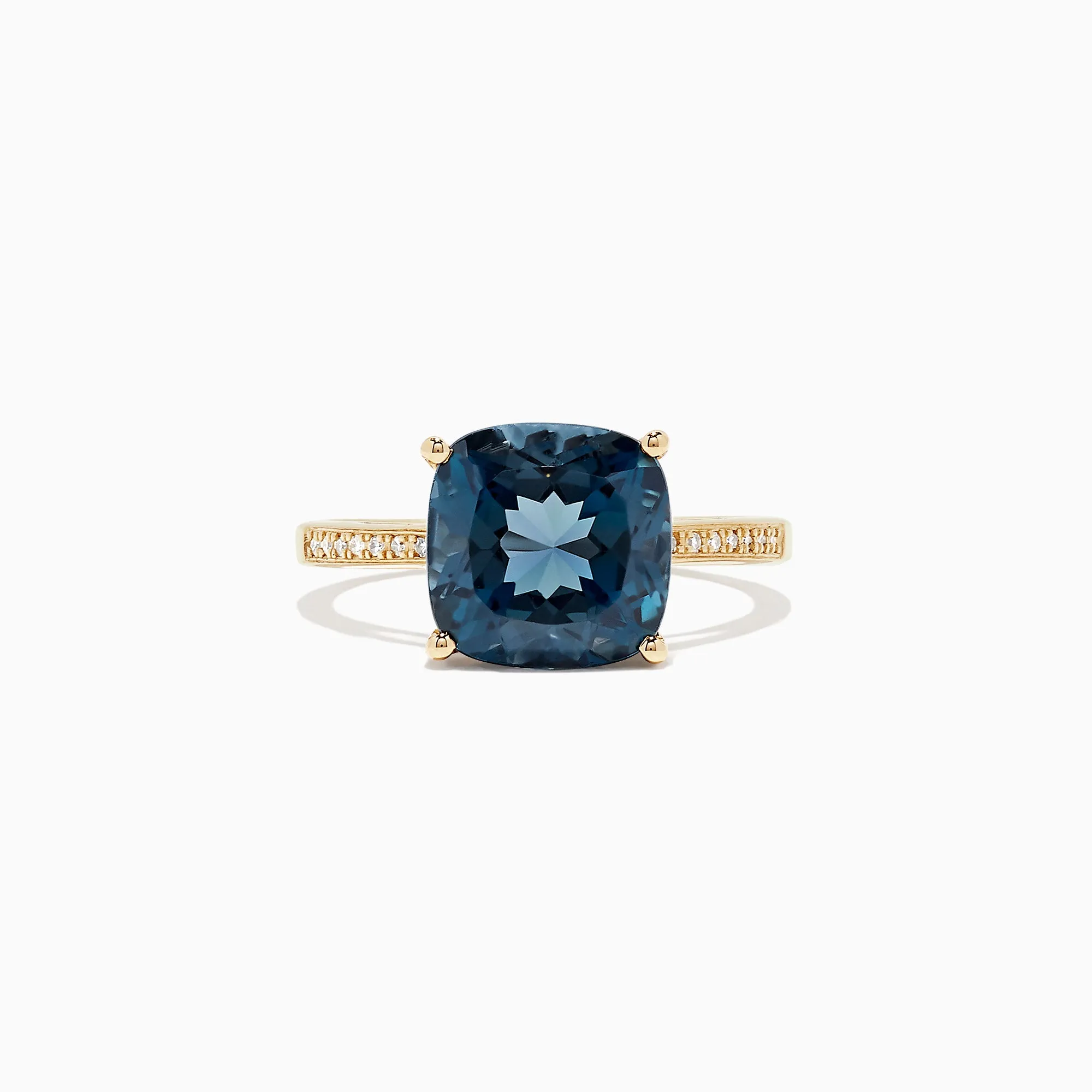 Ocean Bleu 14K Yellow Gold London Blue Topaz & Diamond Ring, 4.54 TCW sold by Effy