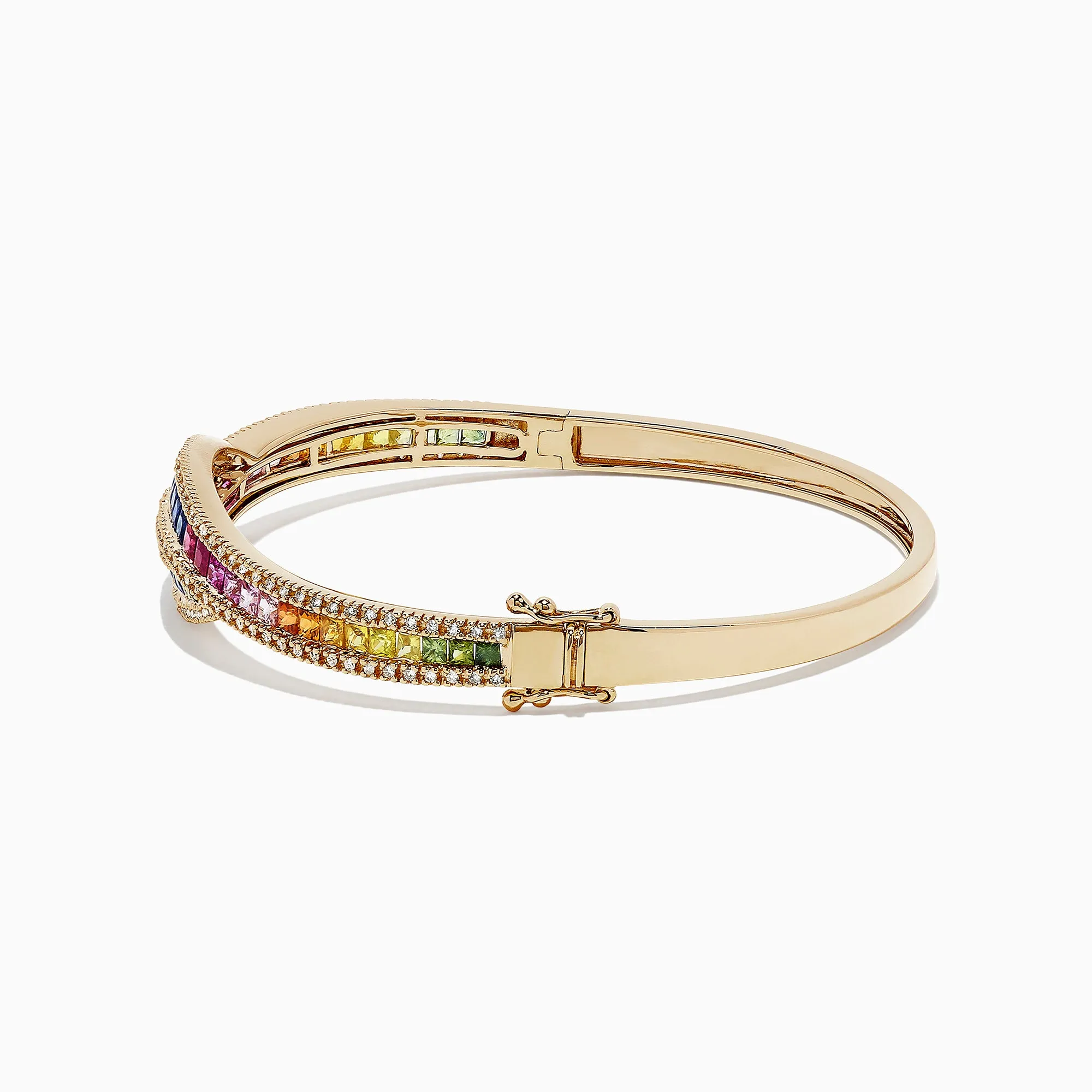 Watercolors 14K Gold Multi Sapphire and Diamond Bangle, 4.17 TCW sold by Effy product image thumbnail 3