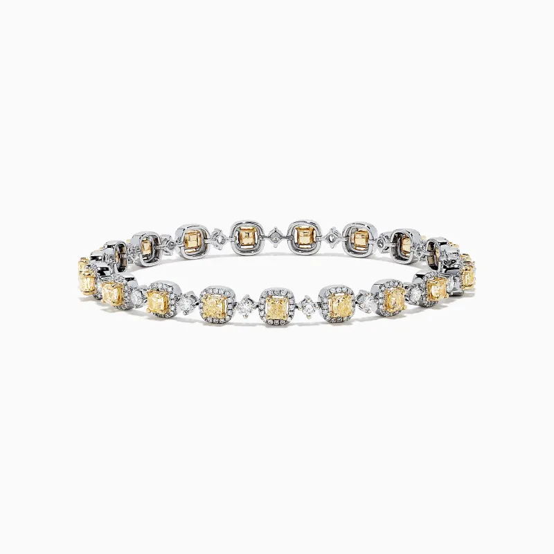Canare 18K Gold Yellow & White Diamond Tennis Bracelet, 4.71 TCW sold by Effy