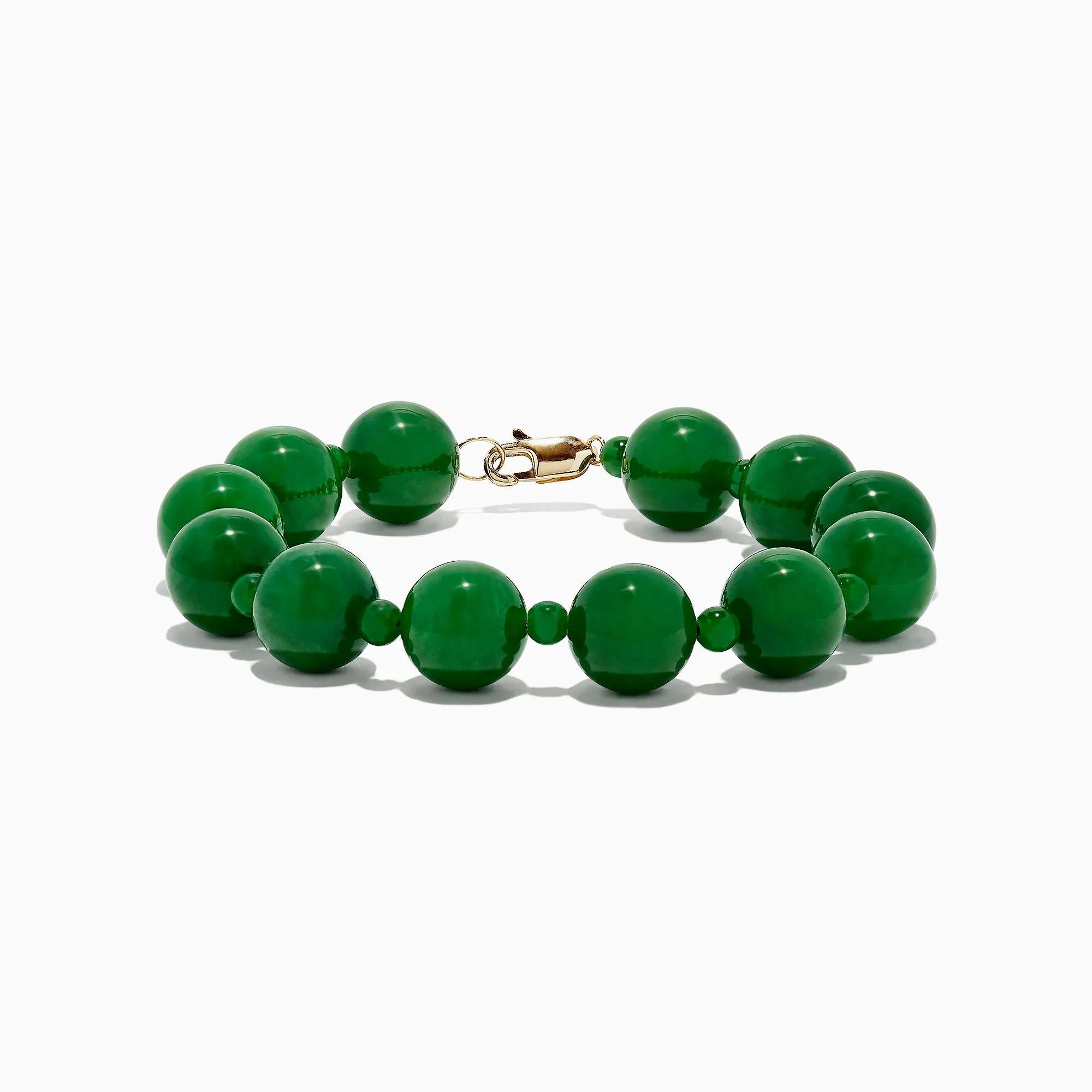 14K Yellow Gold Jade Beaded Bracelet, 202.00 TW sold by Effy