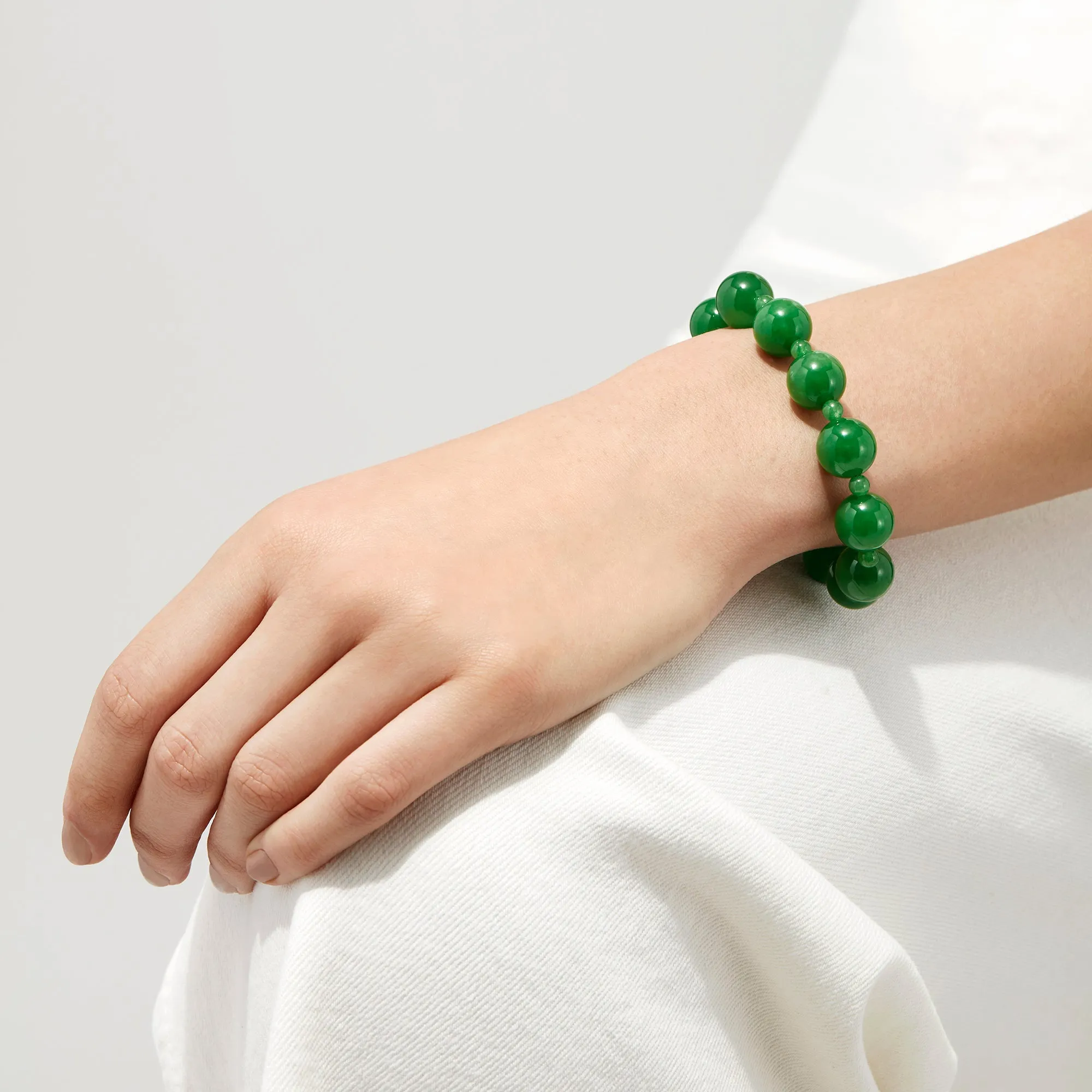 14K Yellow Gold Jade Beaded Bracelet, 202.00 TW sold by Effy product image thumbnail 2