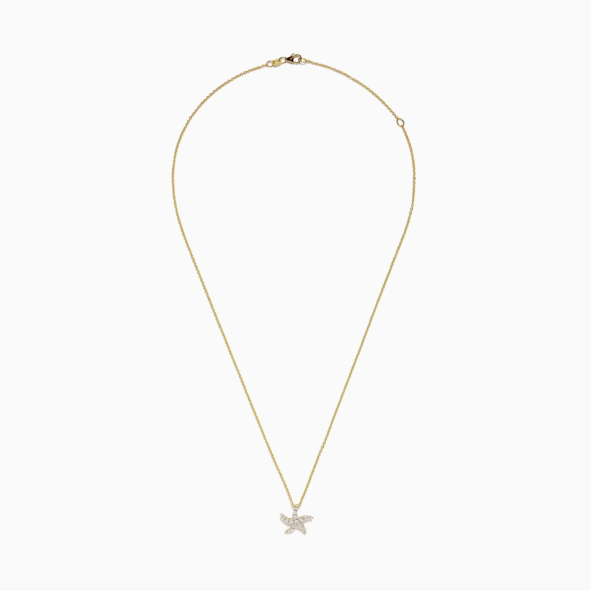 Seaside 14K Yellow Gold Diamond Starfish Pendant, 0.36 TCW sold by Effy product image thumbnail 3
