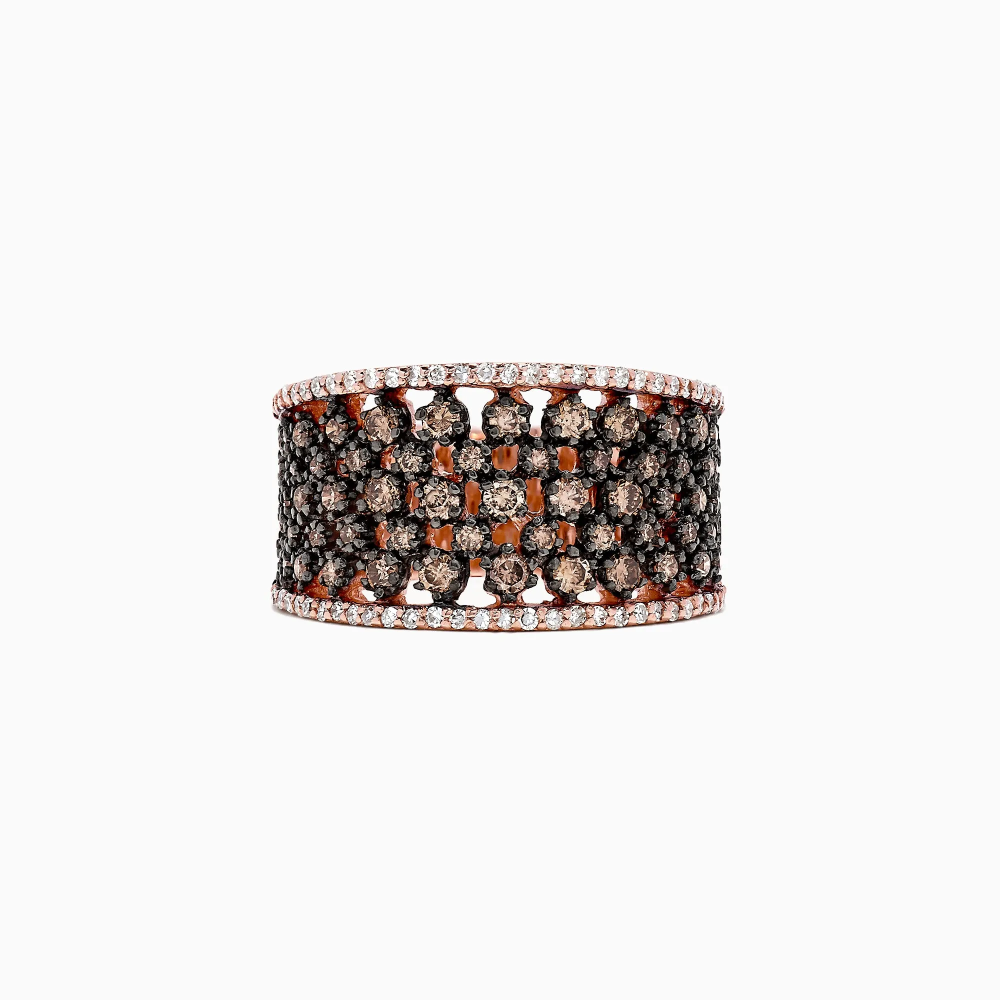 14K Rose Gold Espresso and White Diamond Ring, 1.25 TCW sold by Effy