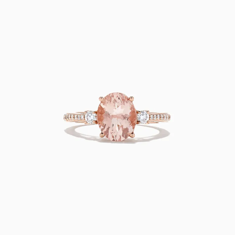 Blush 14K Rose Gold Morganite and Diamond Ring, 2.64 TCW sold by Effy
