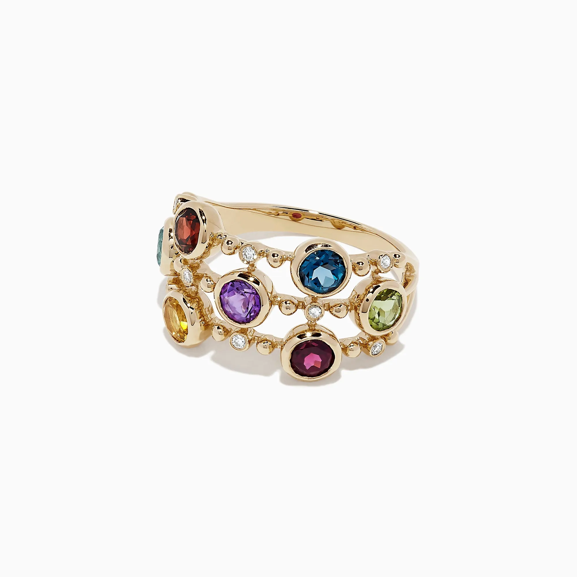 Mosaic 14K Yellow Gold Multi Gemstone and Diamond Ring, 2.31 TCW sold by Effy product image thumbnail 2
