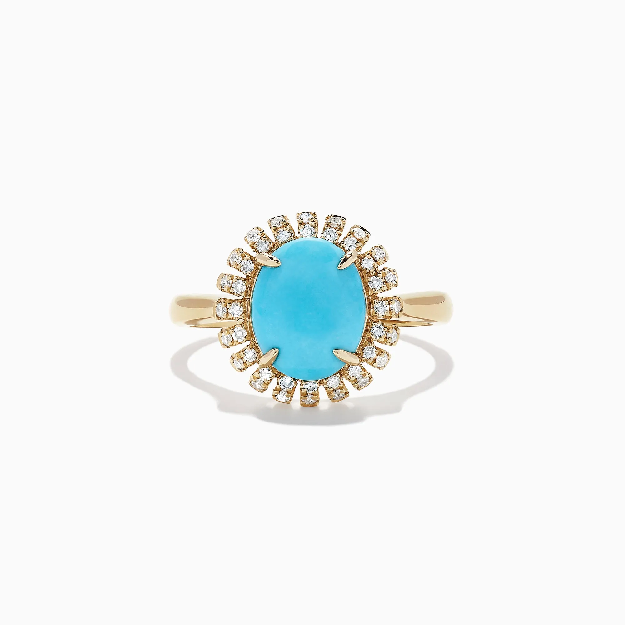14K Yellow Gold Turquoise and Diamond Ring, 2.03 TCW sold by Effy