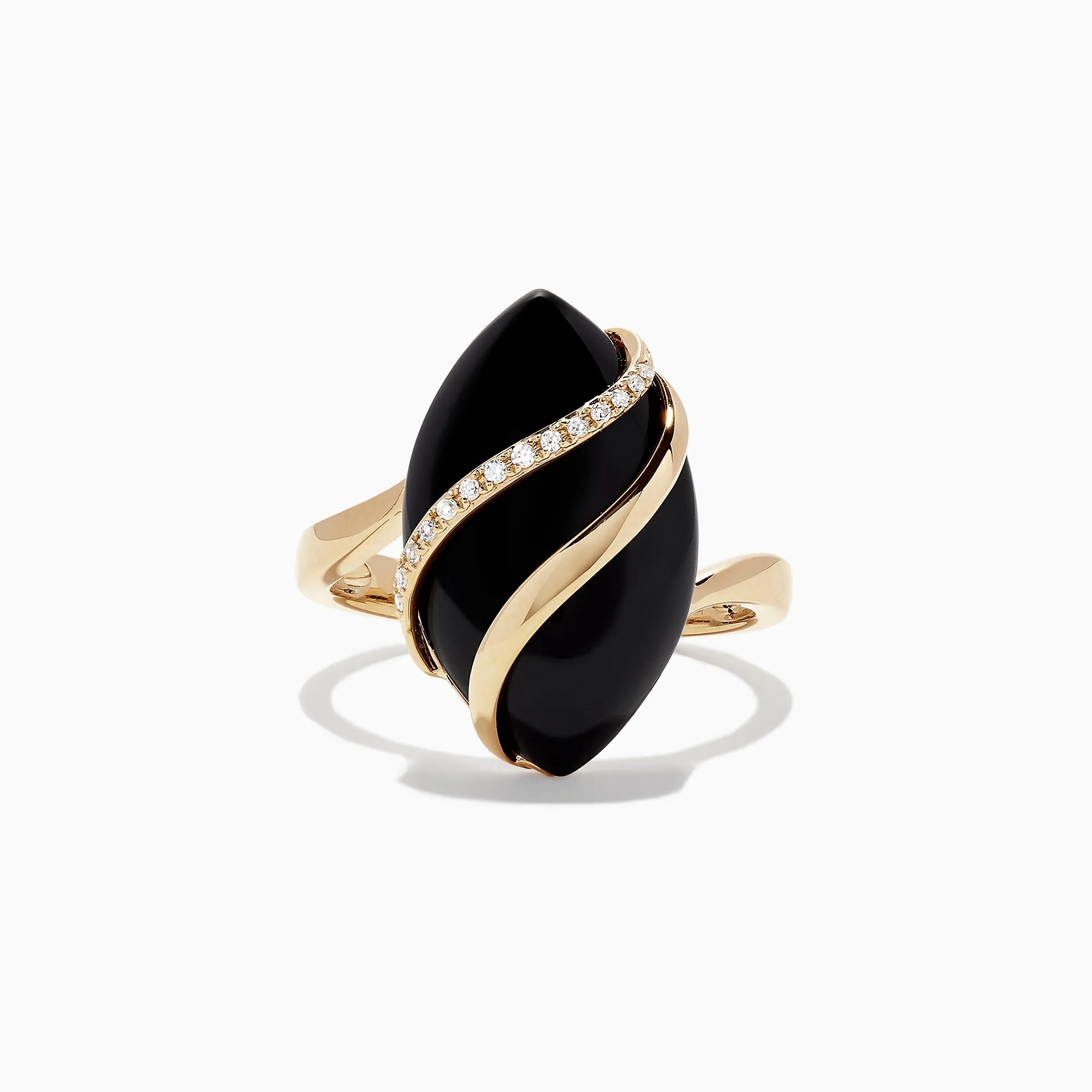 Eclipse 14K Yellow Gold Onyx and Diamond Ring, 1.79 TCW sold by Effy