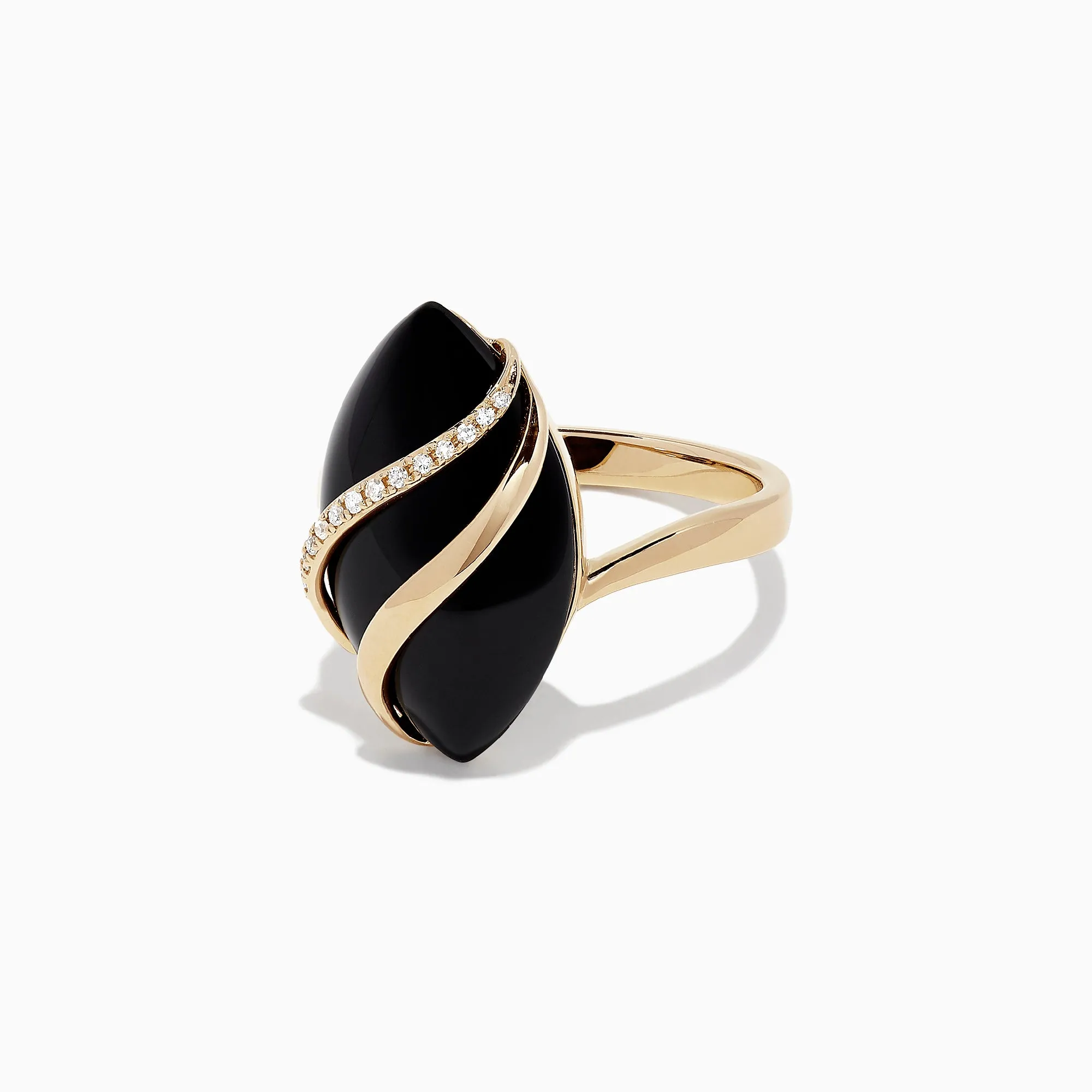 Eclipse 14K Yellow Gold Onyx and Diamond Ring, 1.79 TCW sold by Effy product image thumbnail 2