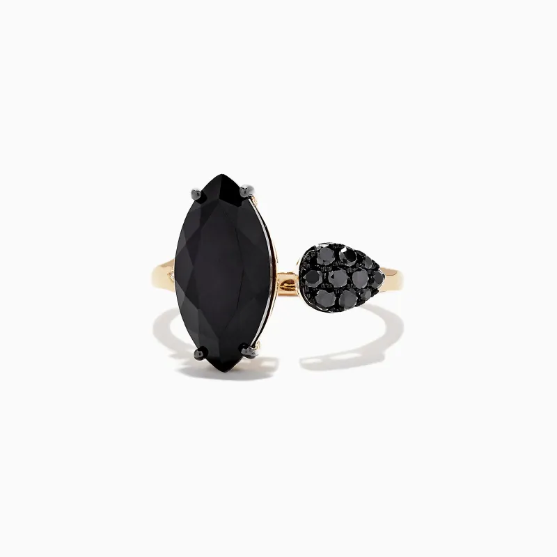 Eclipse 14K Yellow Gold Onyx and Diamond Ring, 4.78 TCW sold by Effy